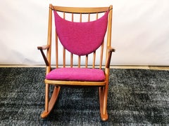 Schaukelstuhl aus Teakholz von Frank Reenskaug für Bramin Møbler:: 1960er Jahre