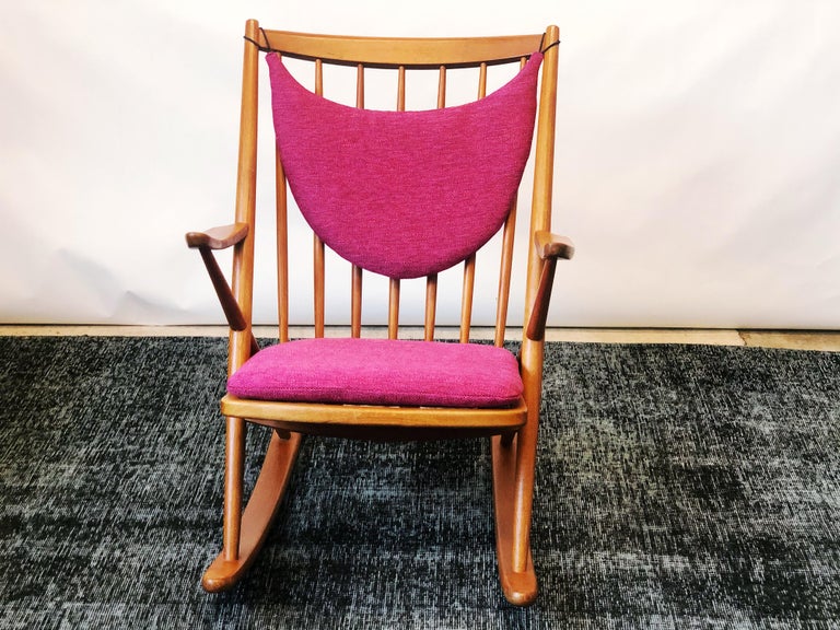 Vintage Teak Rocking Chair by Frank Reenskaug for Bramin Møbler, 1960s