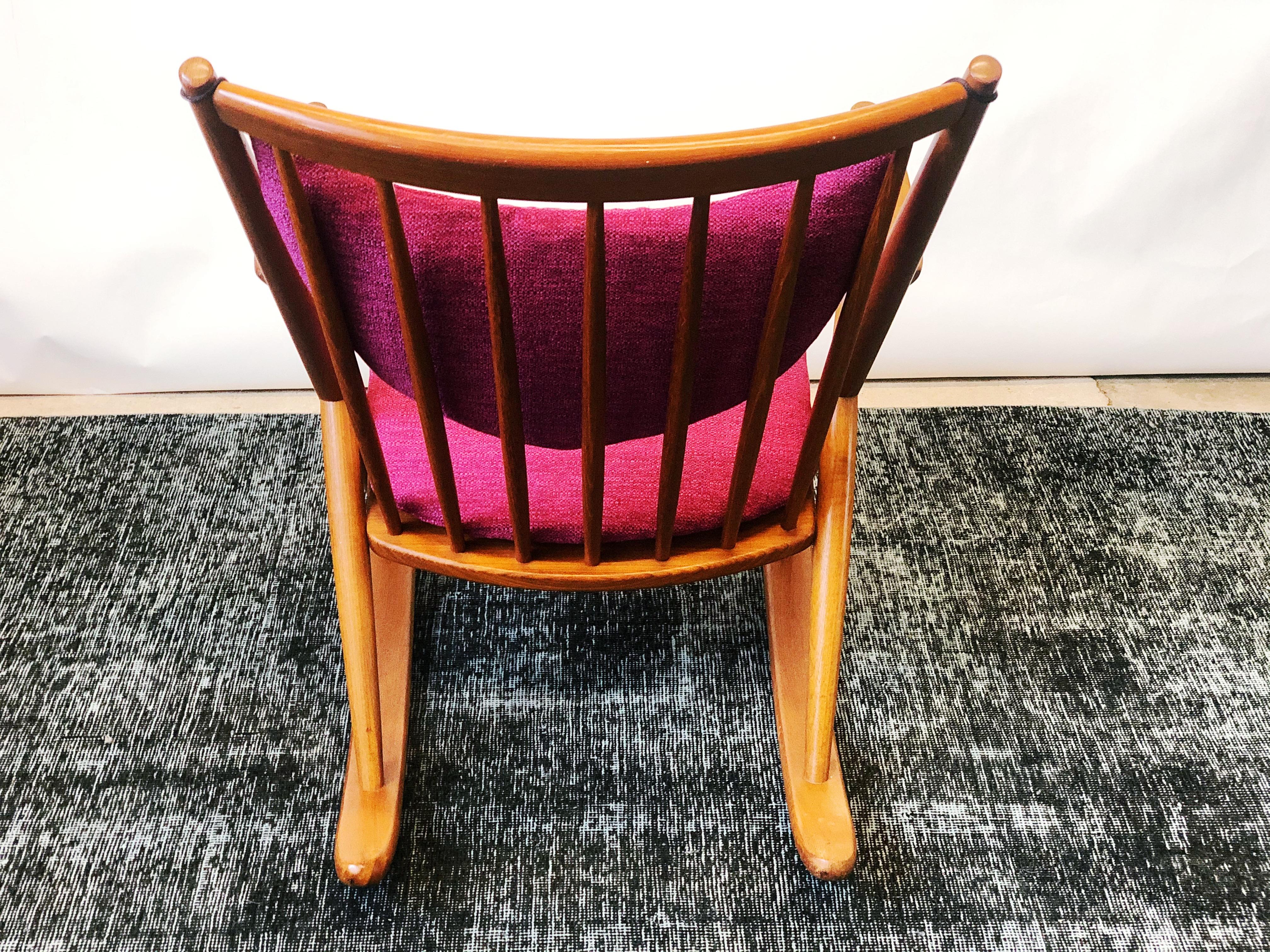 Vintage Teak Rocking Chair by Frank Reenskaug for Bramin Møbler, 1960s 1
