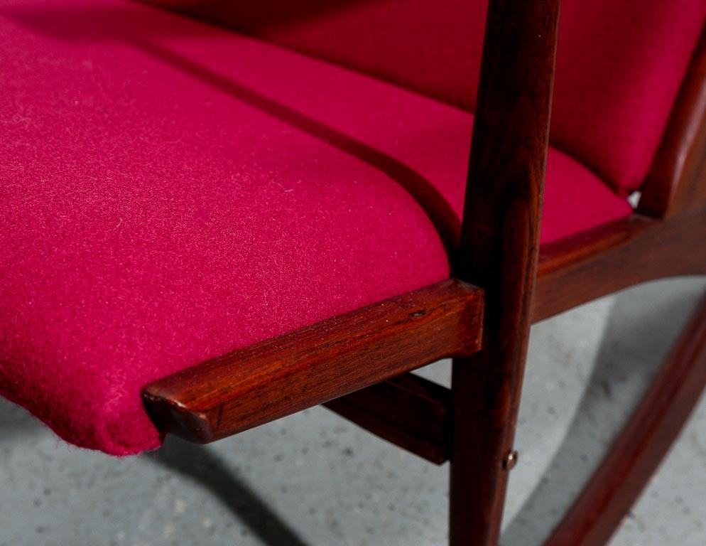 Milieu du XXe siècle Chaise à bascule vintage en teck de Georg Jensen en vente