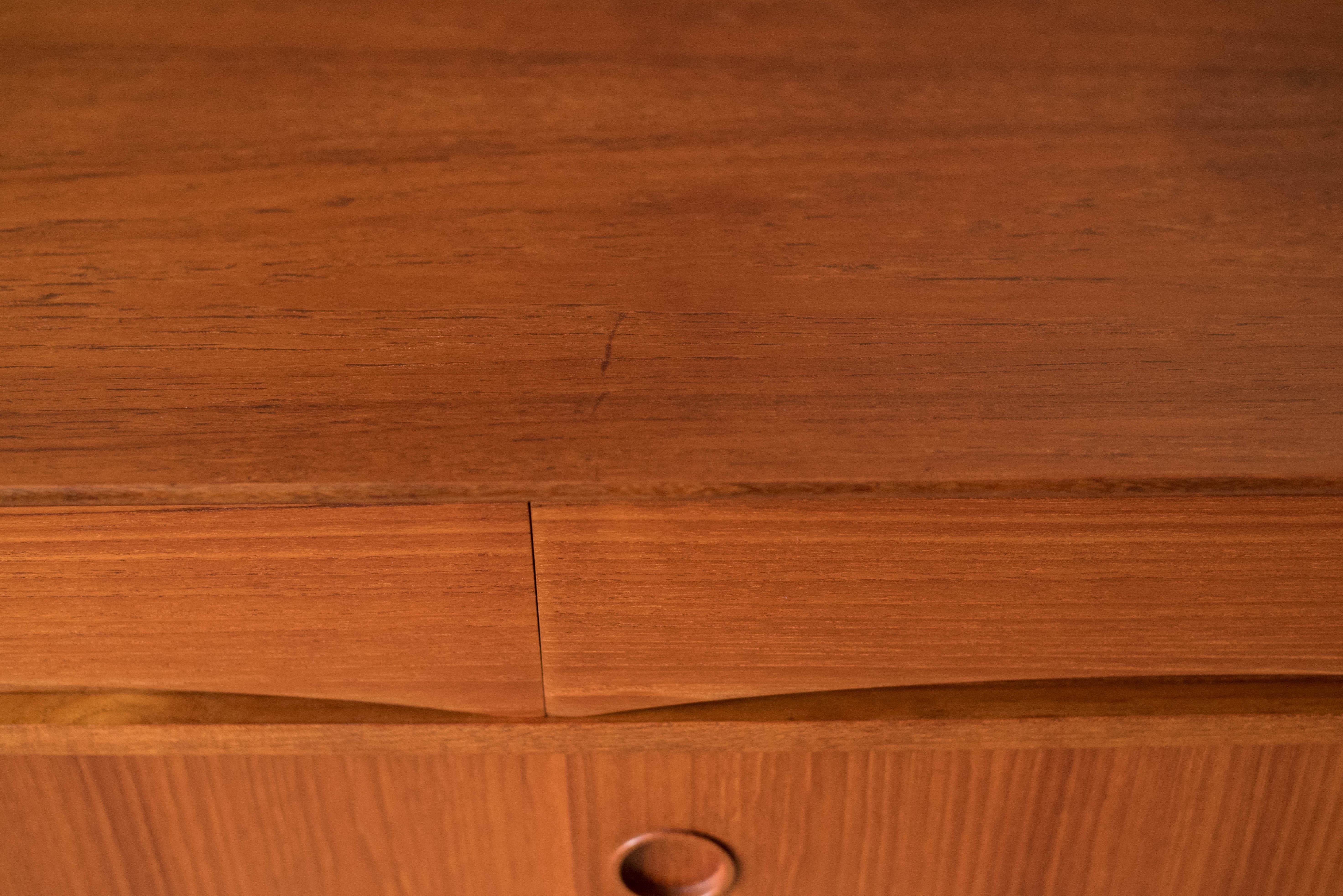 Vintage Teak Scandinavian Sideboard Credenza by Gustav Bahus 6
