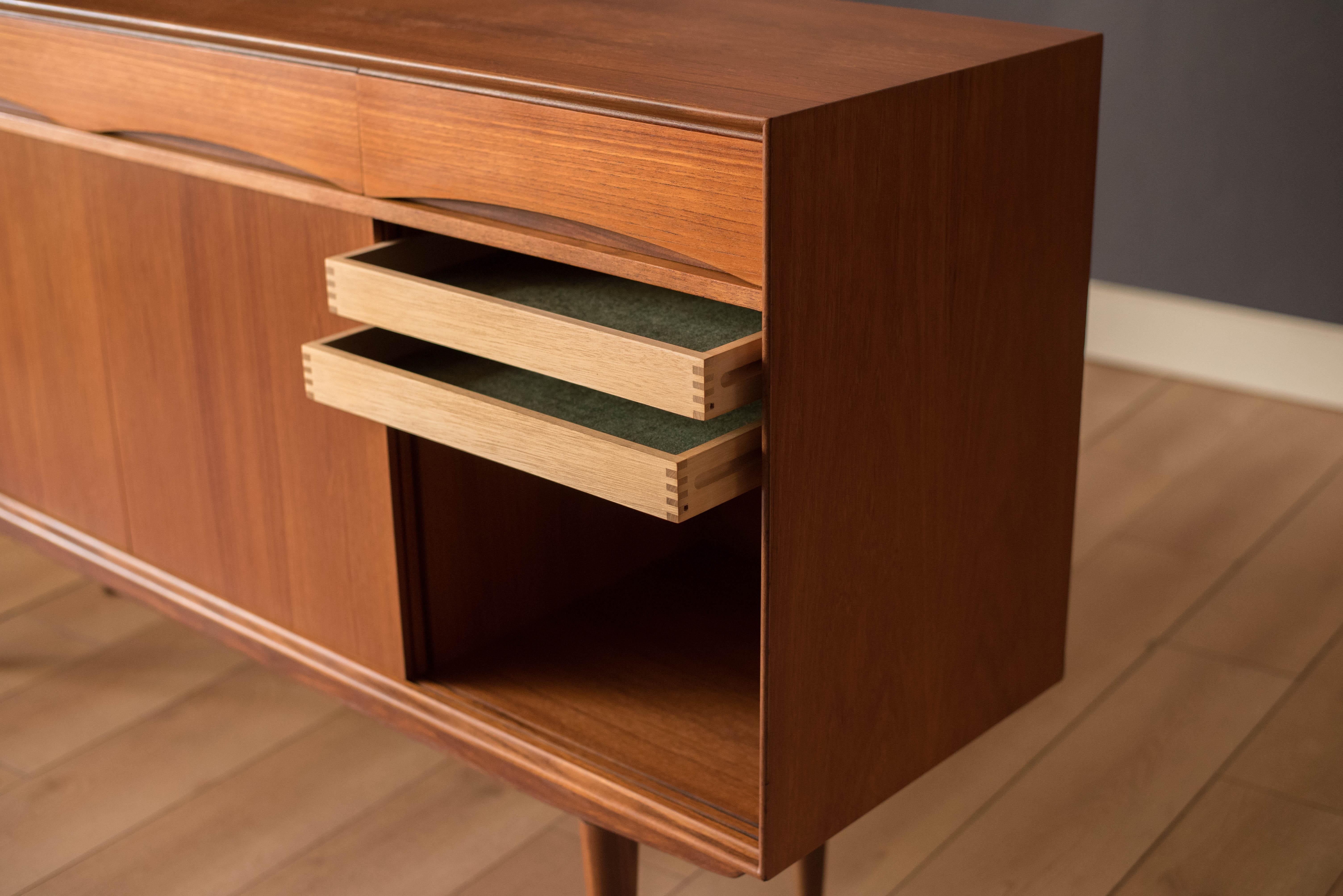 Scandinavian Modern Vintage Teak Scandinavian Sideboard Credenza by Gustav Bahus