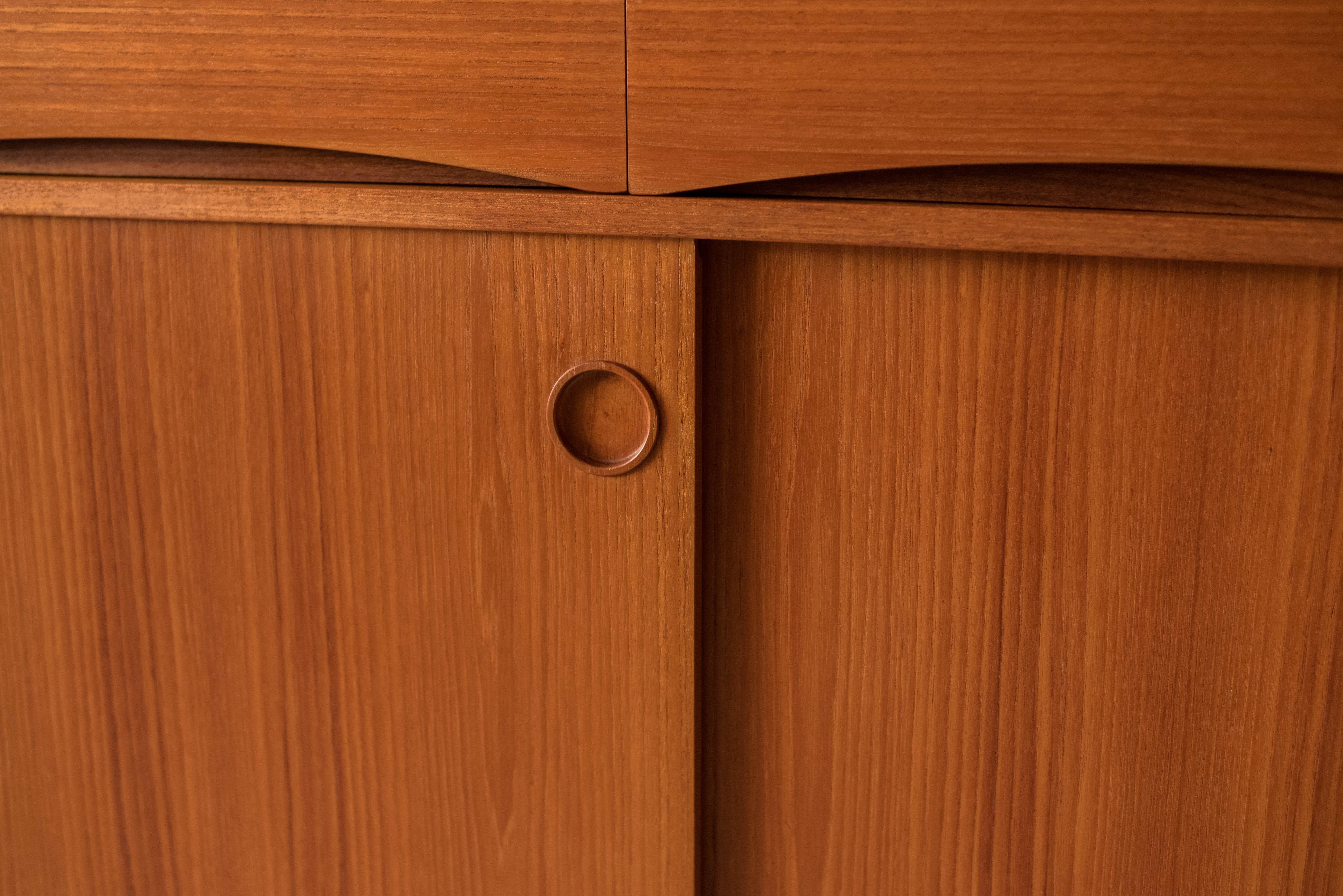 Norwegian Vintage Teak Scandinavian Sideboard Credenza by Gustav Bahus