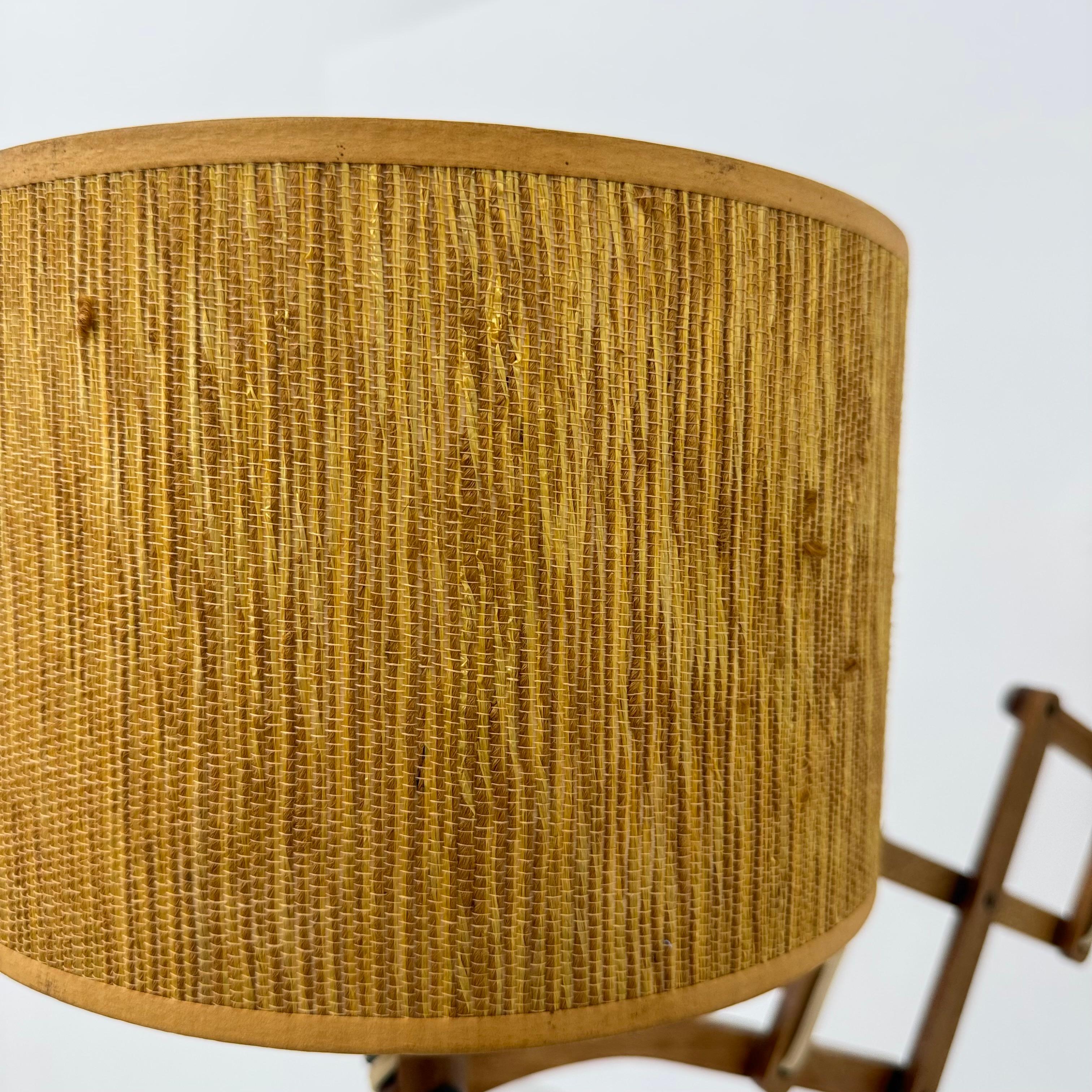 Bois Lampe murale à ciseaux en teck vintage, années 1960 en vente