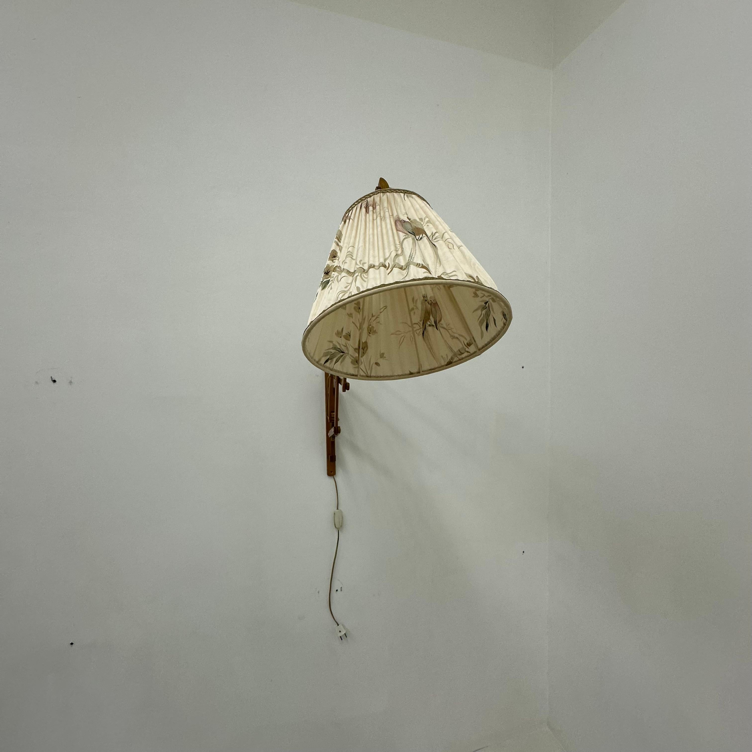 Mid-20th Century Vintage teak scissors wall lamp by T. Zweers  , 1960s