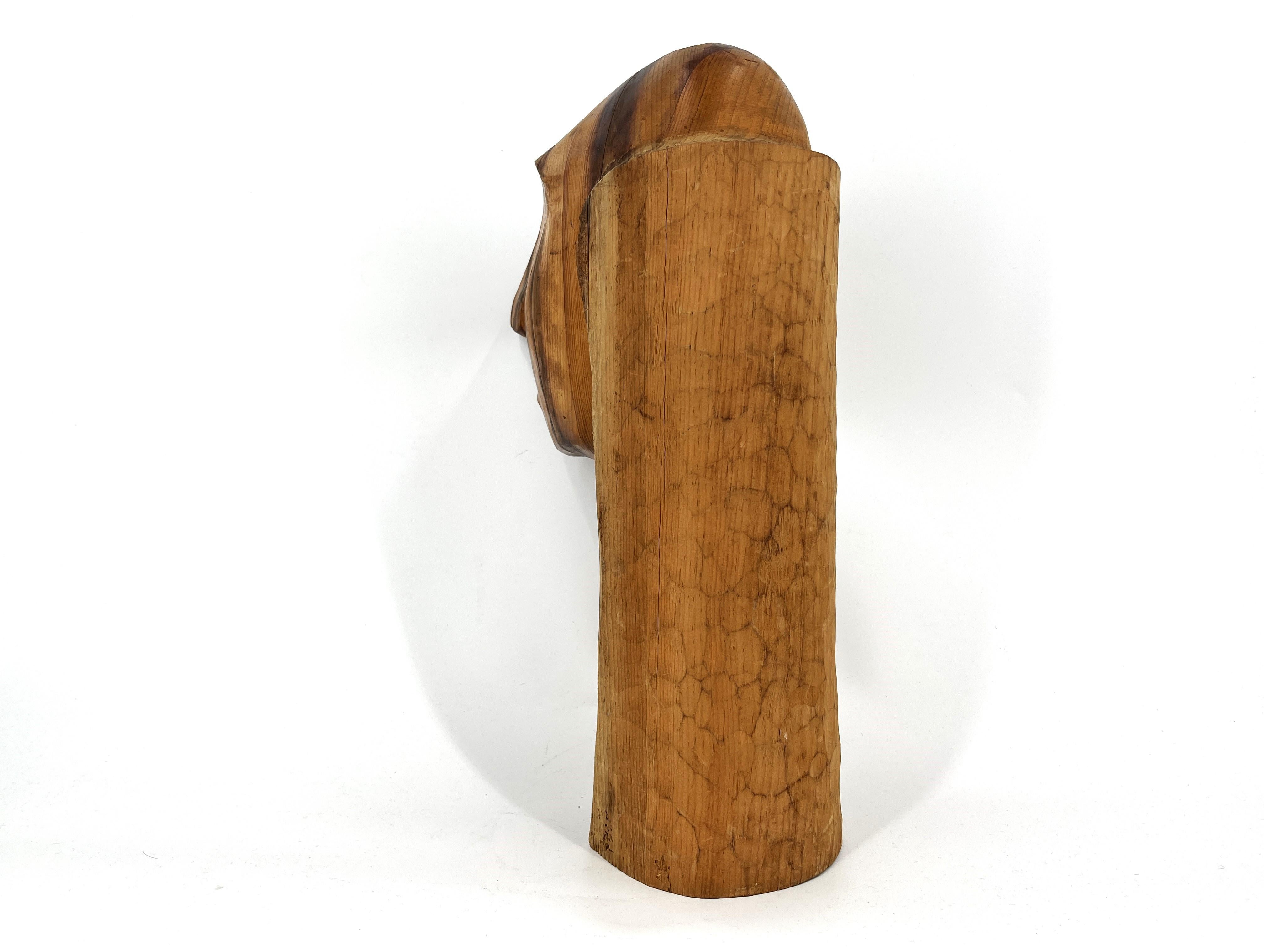 Fine XX secolo Scultura in teak vintage, anni '70 in vendita
