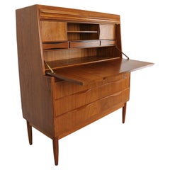 Vintage teak Secretary by Erling Torvits for Klim Mobelfabrik, 1960s