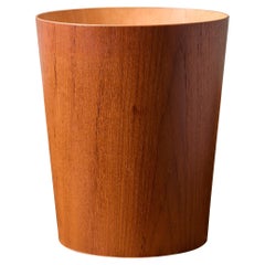 Cestino per la carta straccia vintage in teak Servex