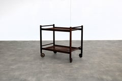 Vintage Teak Serving Trolley, Removable Trays, Danish Design, 1960s