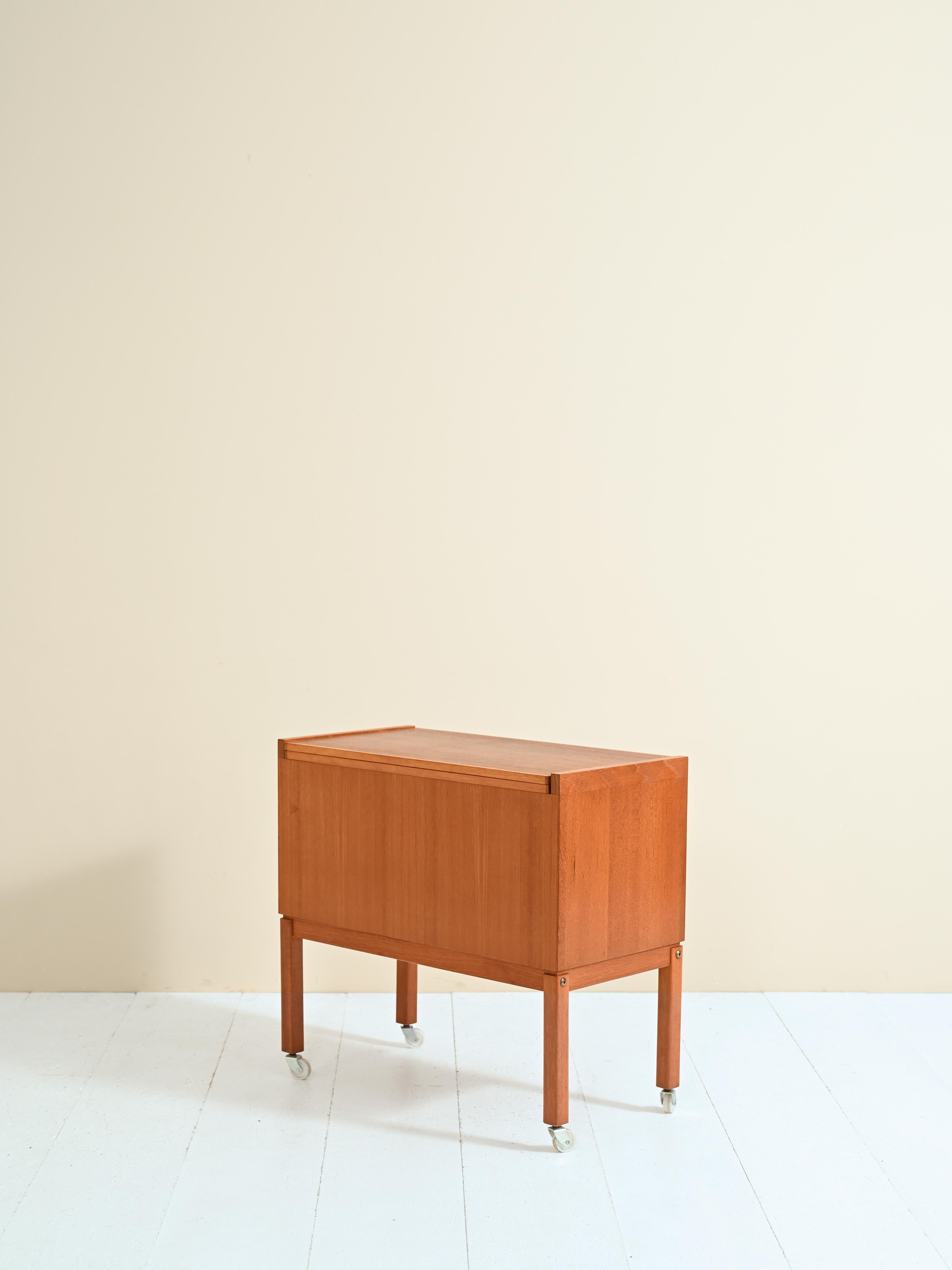 Vintage Teak Sewing Table 1