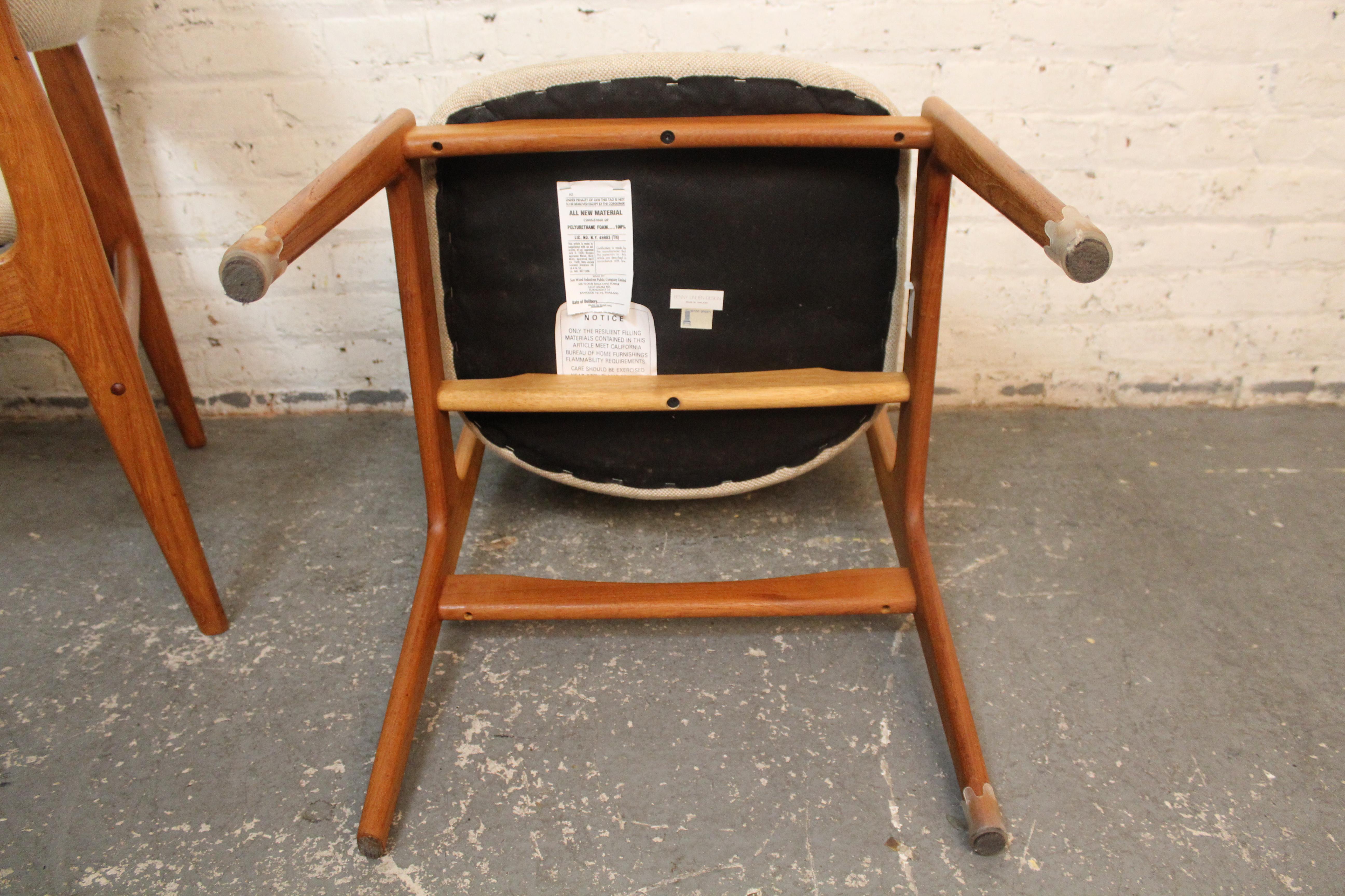 Vintage Teak Side Chairs by Benny Linden For Sale 4