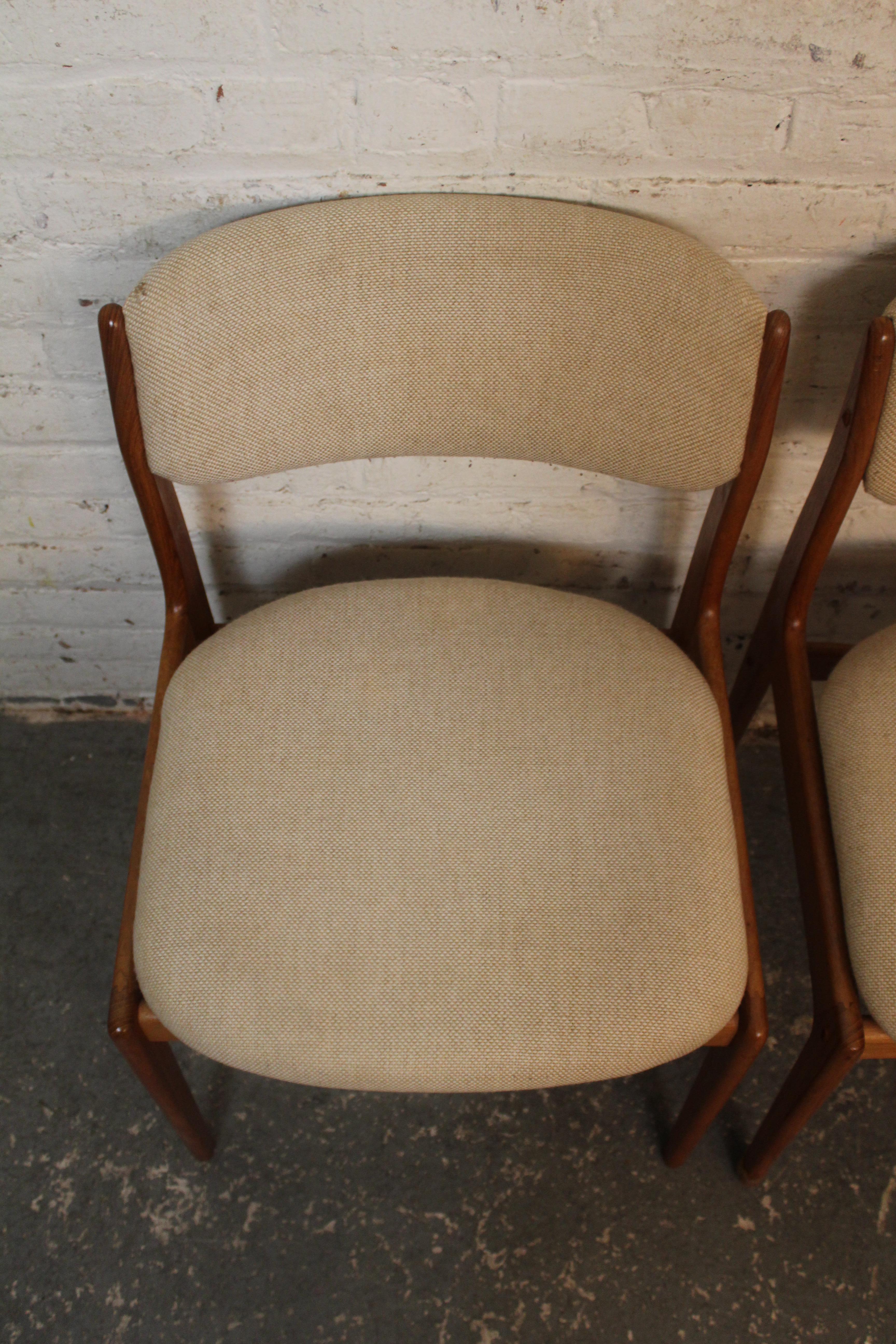 20th Century Vintage Teak Side Chairs by Benny Linden For Sale