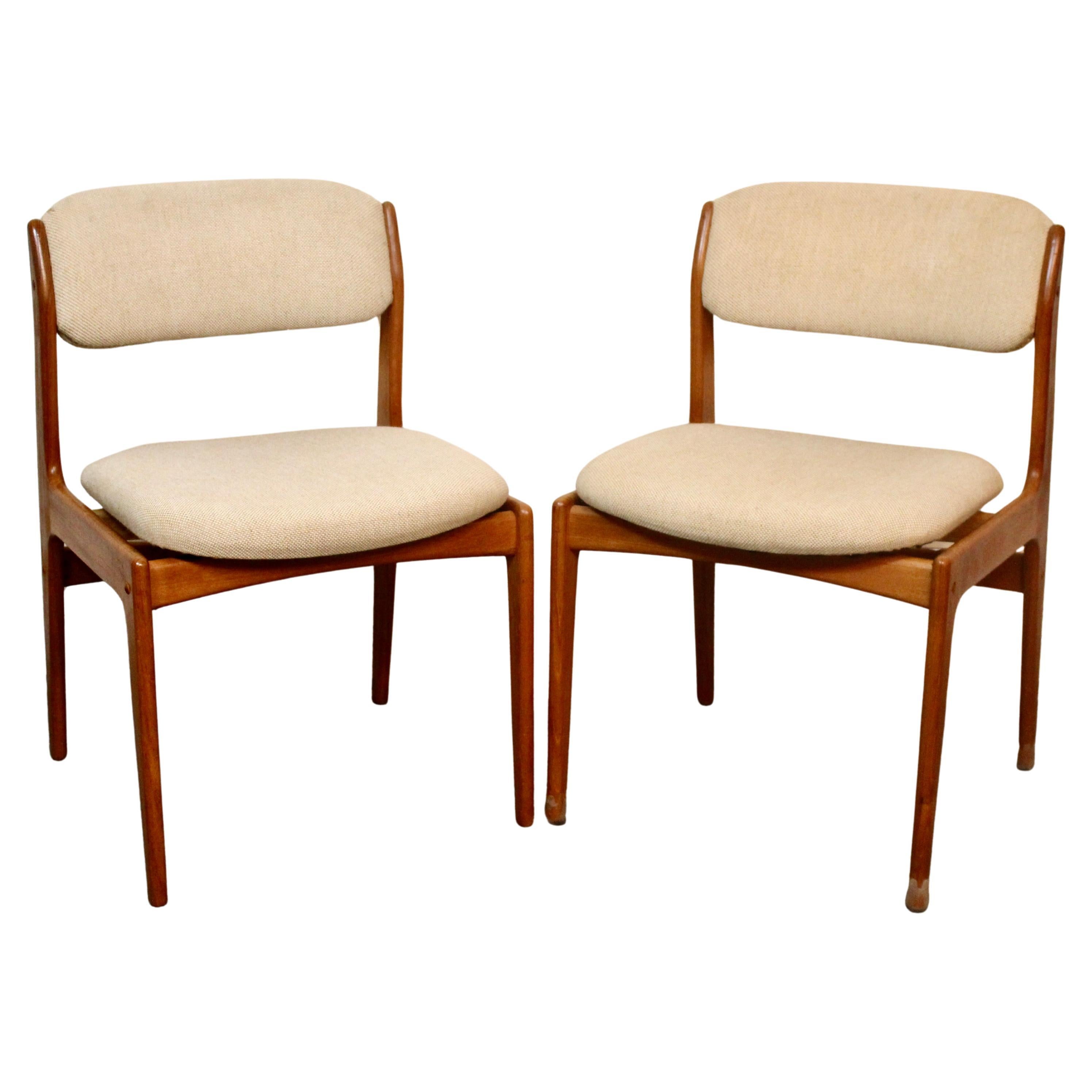Vintage Teak Side Chairs by Benny Linden For Sale