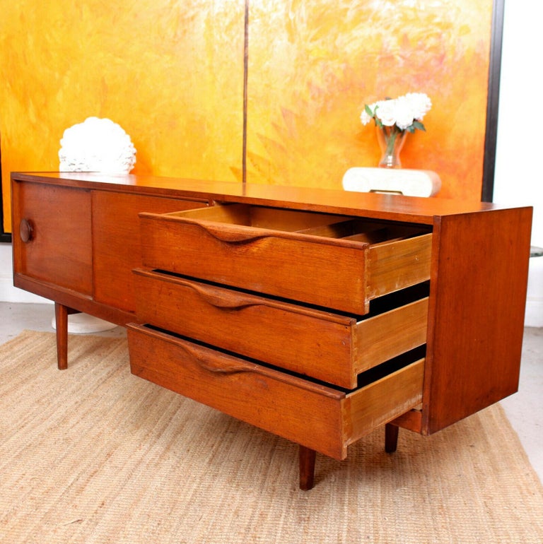 Vintage Teak Sideboard Credenza Retro MCM For Sale at 1stDibs mcm