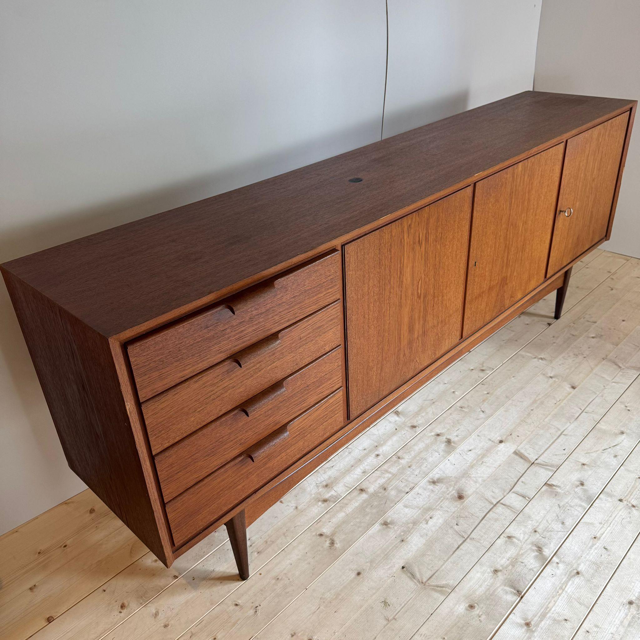 Mid-20th Century Vintage teak sideboard, Denmark 1960 For Sale