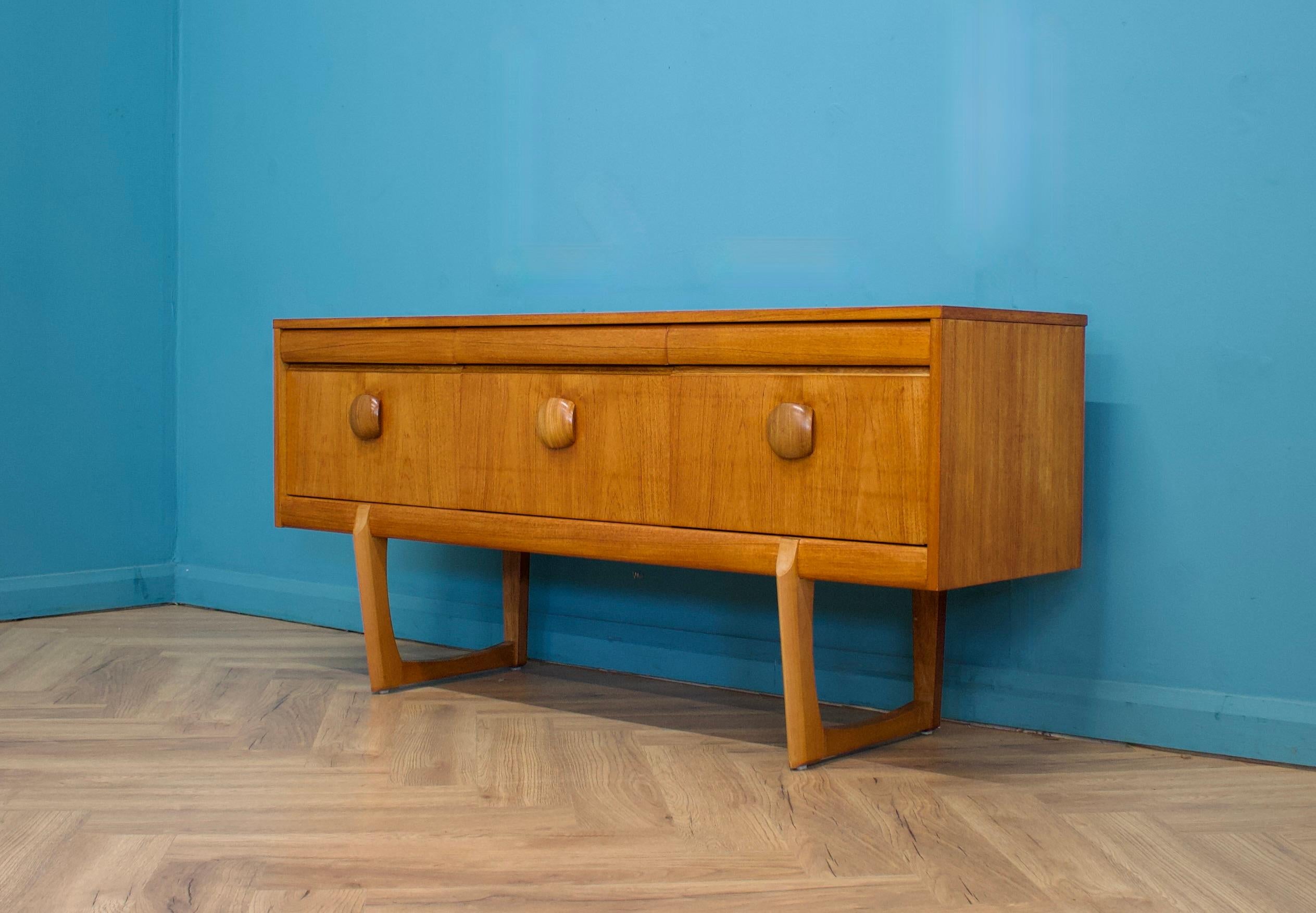 Mid-Century Modern Vintage Teak Sideboard from Elliots of Newbury, 1960s For Sale