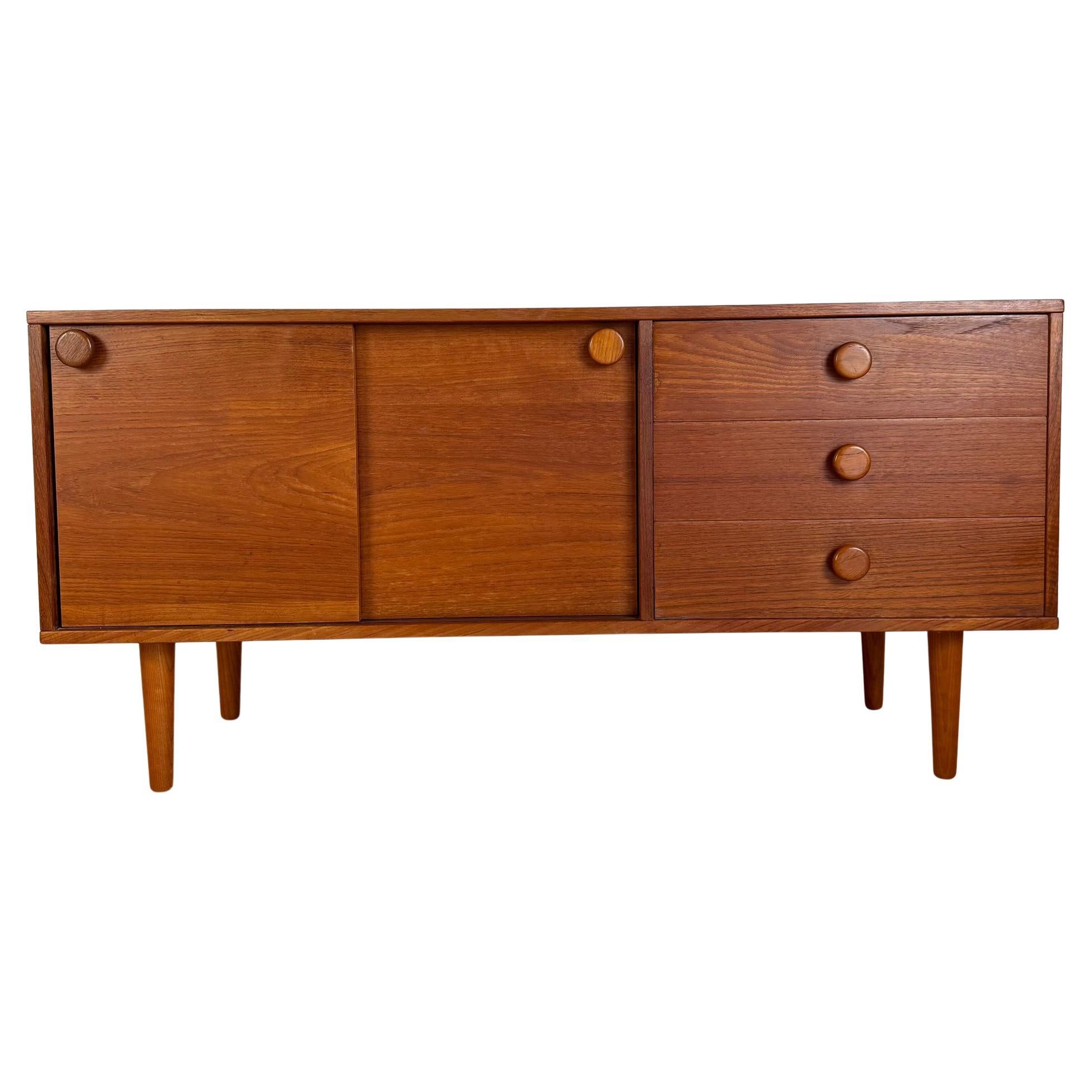 Vintage teak sideboard with drawers For Sale