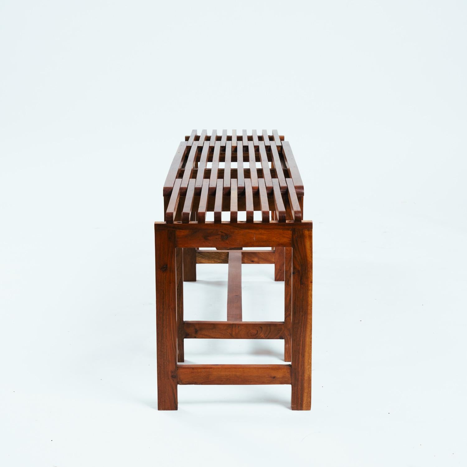 Japonisme Table d'appoint extensible en teck vintage en vente