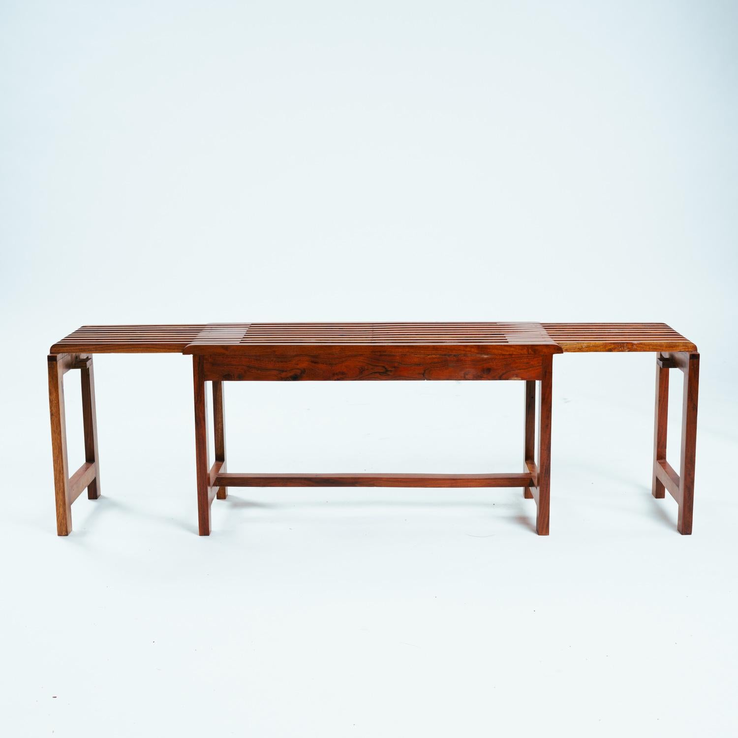 Fin du 20e siècle Table d'appoint extensible en teck vintage en vente