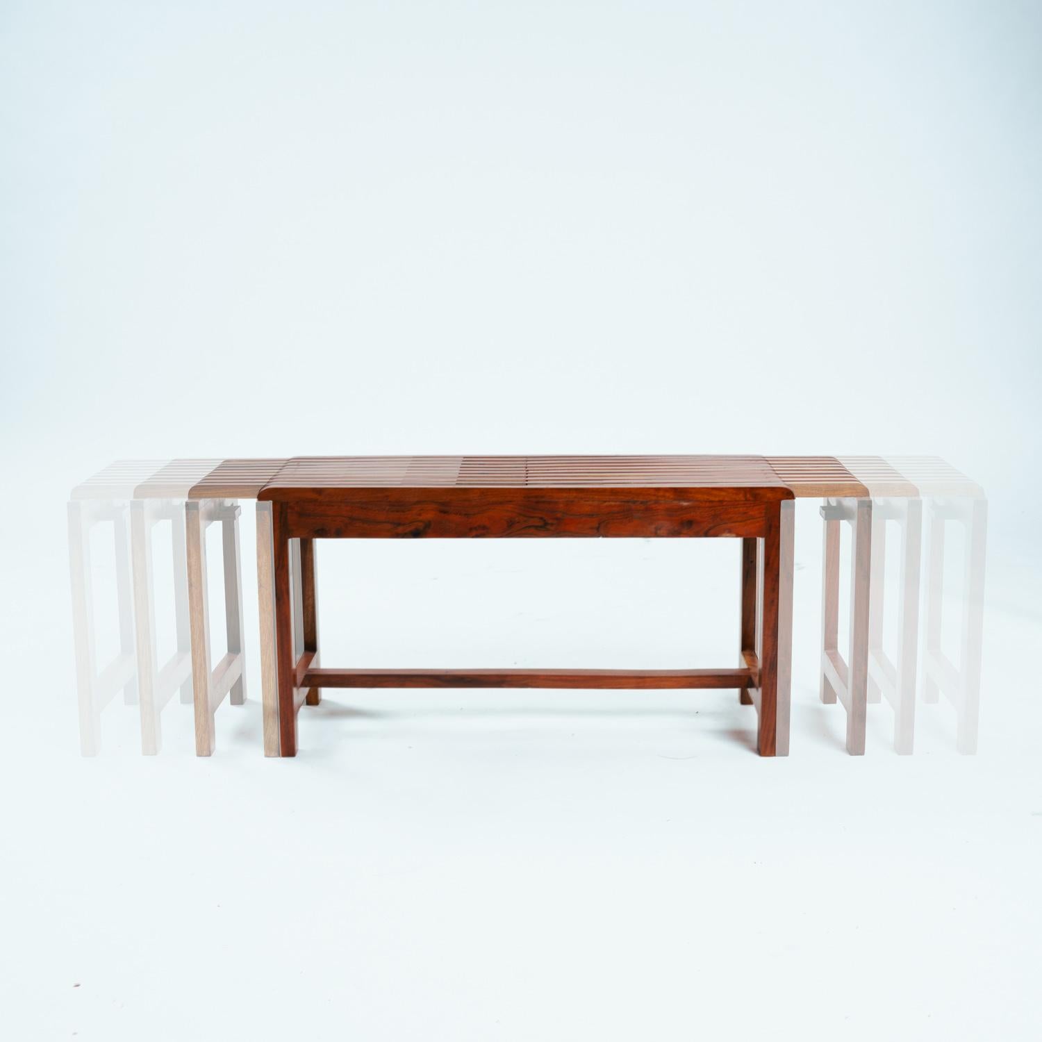 Teck Table d'appoint extensible en teck vintage en vente