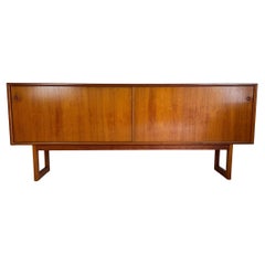 Vintage teak slim sideboard, Denmark 1960