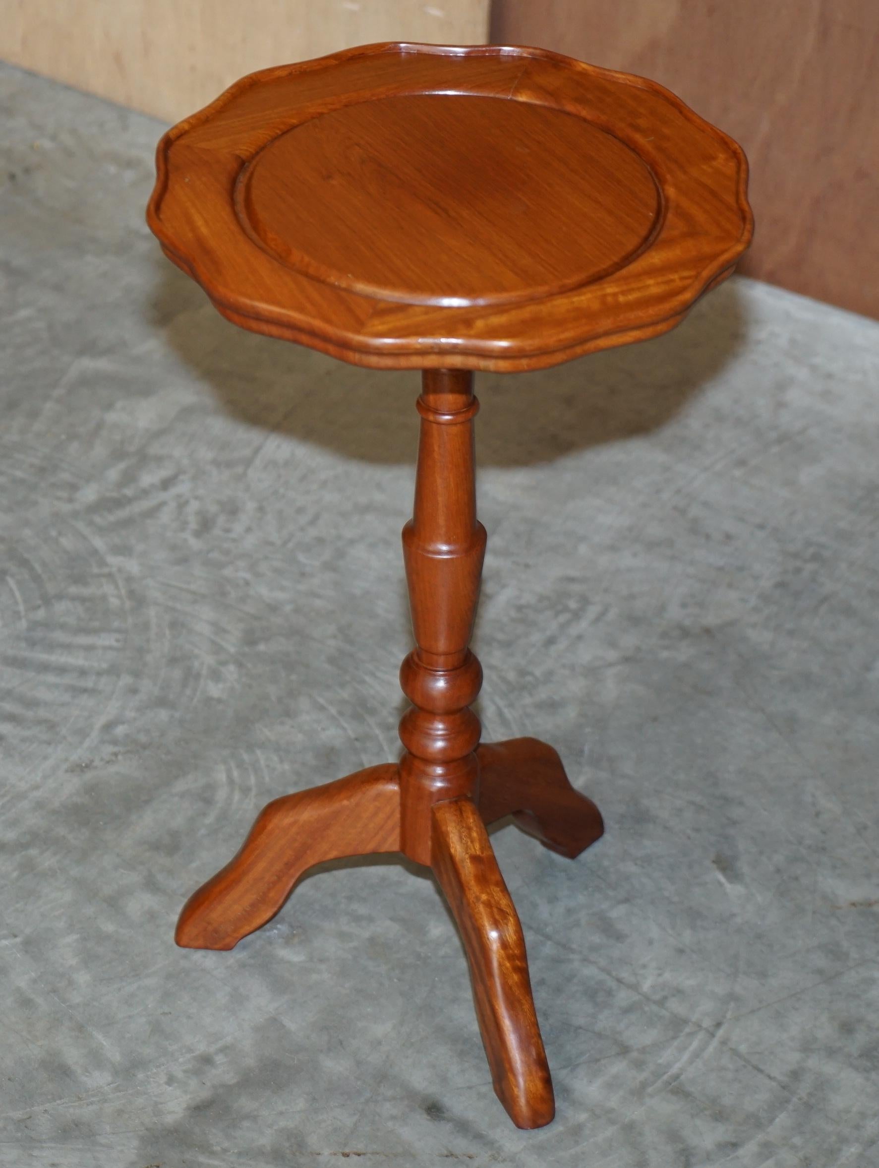 English Vintage Teak Small Side Table Lovely Timber Patina For Sale