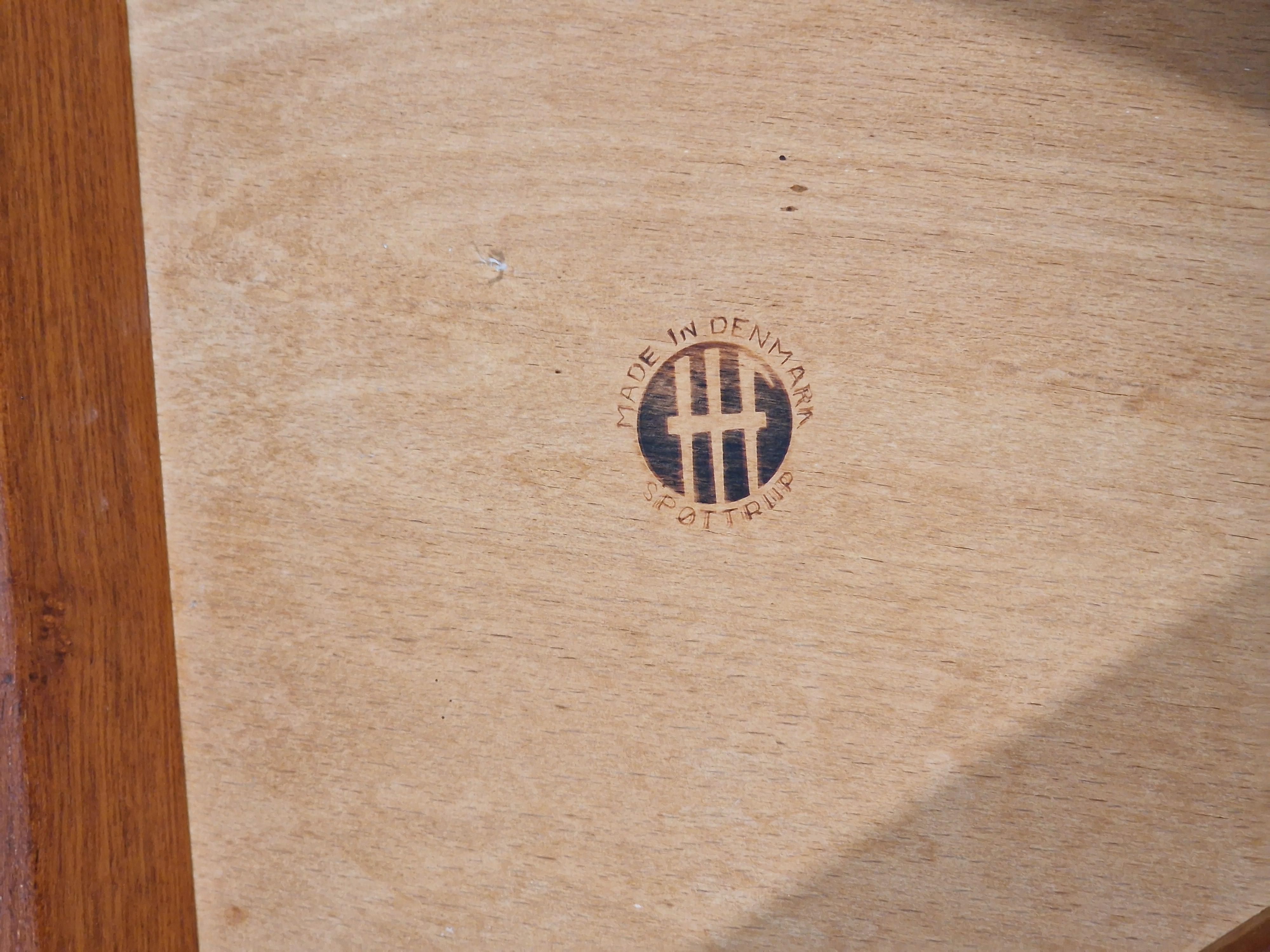 Vintage teak stool by Hugo Frandsen for Spøttrup Danish Mid-Century Design 1960s en venta 4