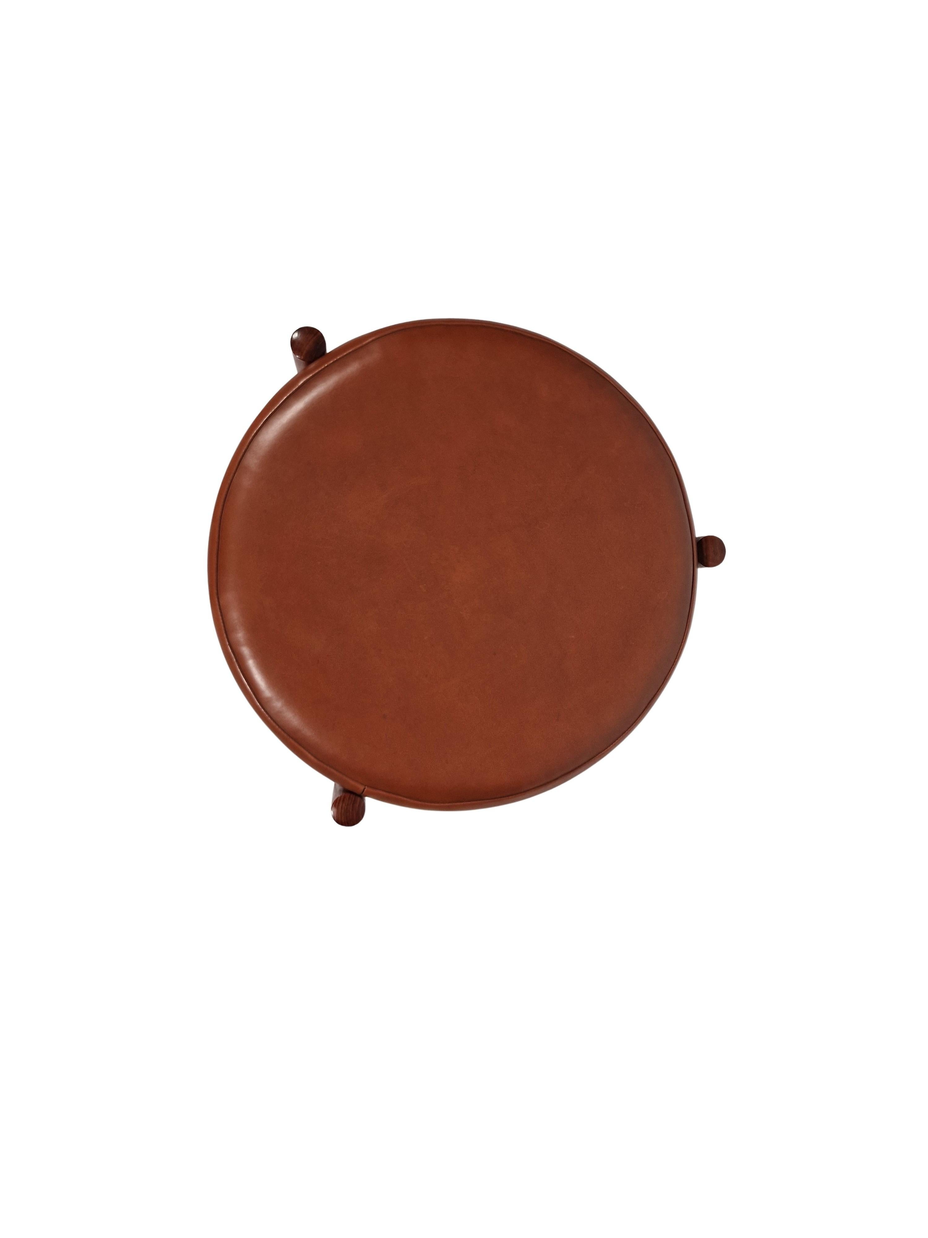 Vintage teak stool by Hugo Frandsen for Spøttrup Danish Mid-Century Design 1960s Moderno de mediados de siglo en venta