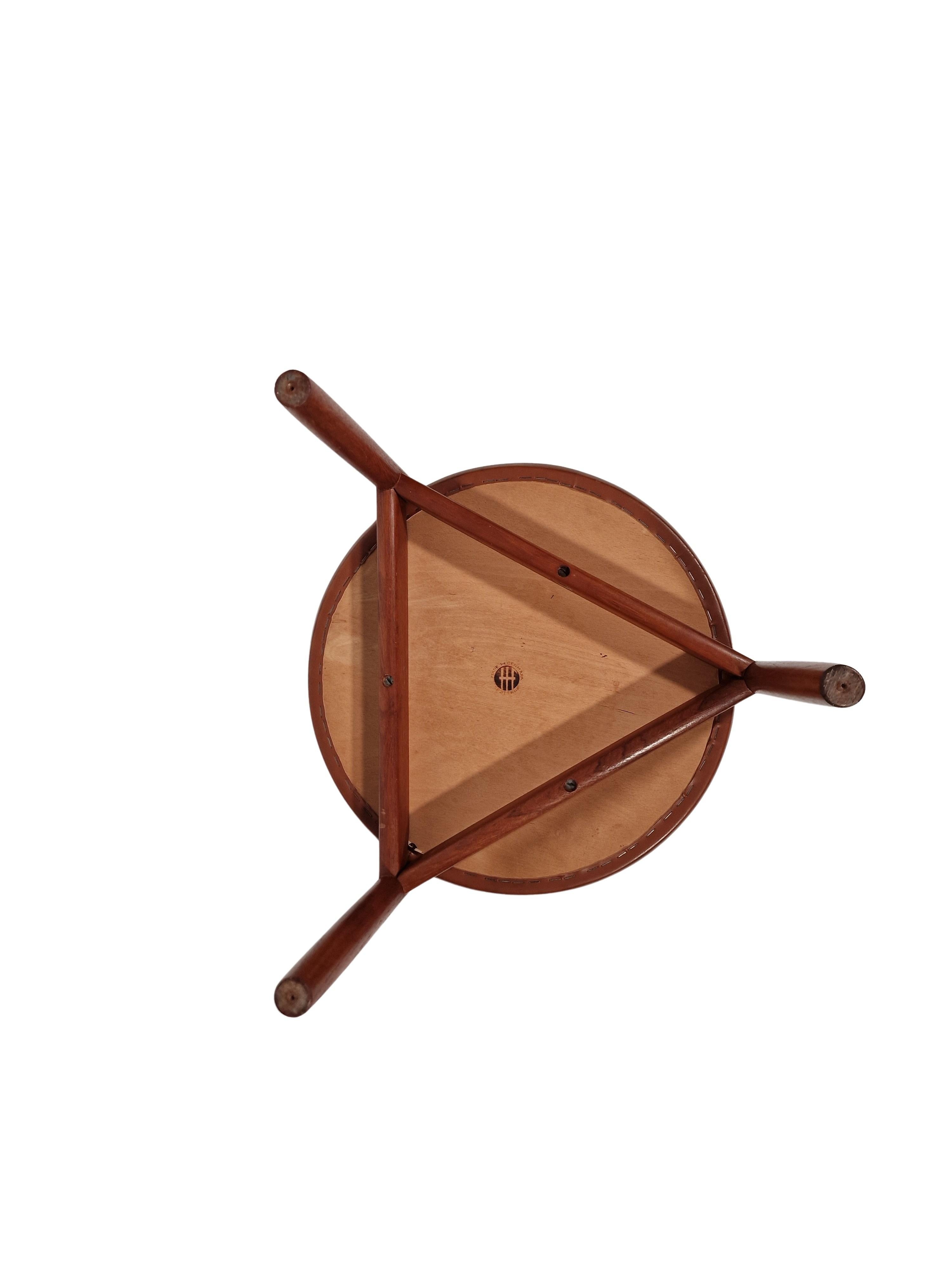 Vintage teak stool by Hugo Frandsen for Spøttrup Danish Mid-Century Design 1960s en venta 1
