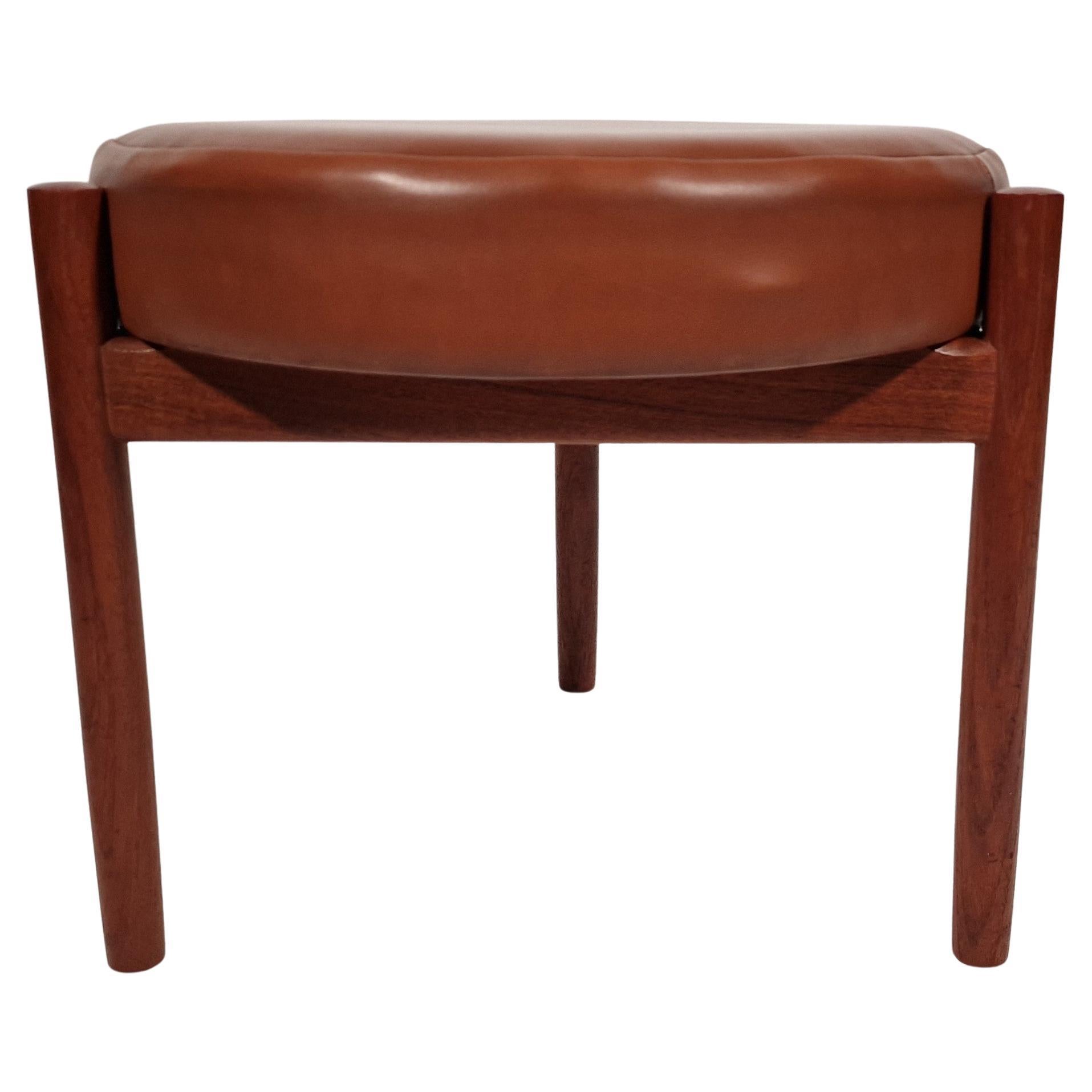 Vintage teak stool by Hugo Frandsen for Spøttrup Danish Mid-Century Design 1960s