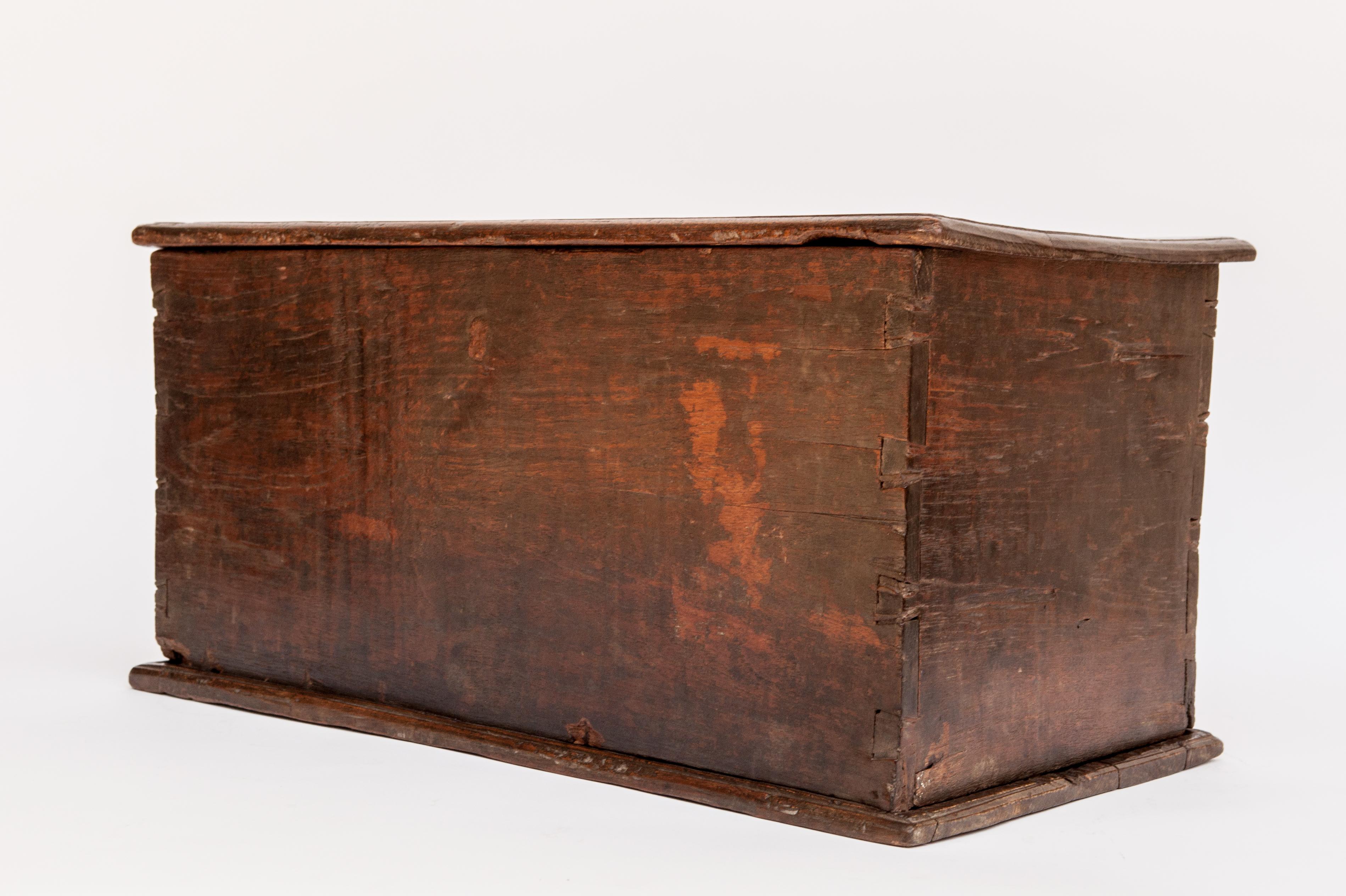 Vintage Teak Storage Chest from Java, Mid-20th Century In Fair Condition In Point Richmond, CA