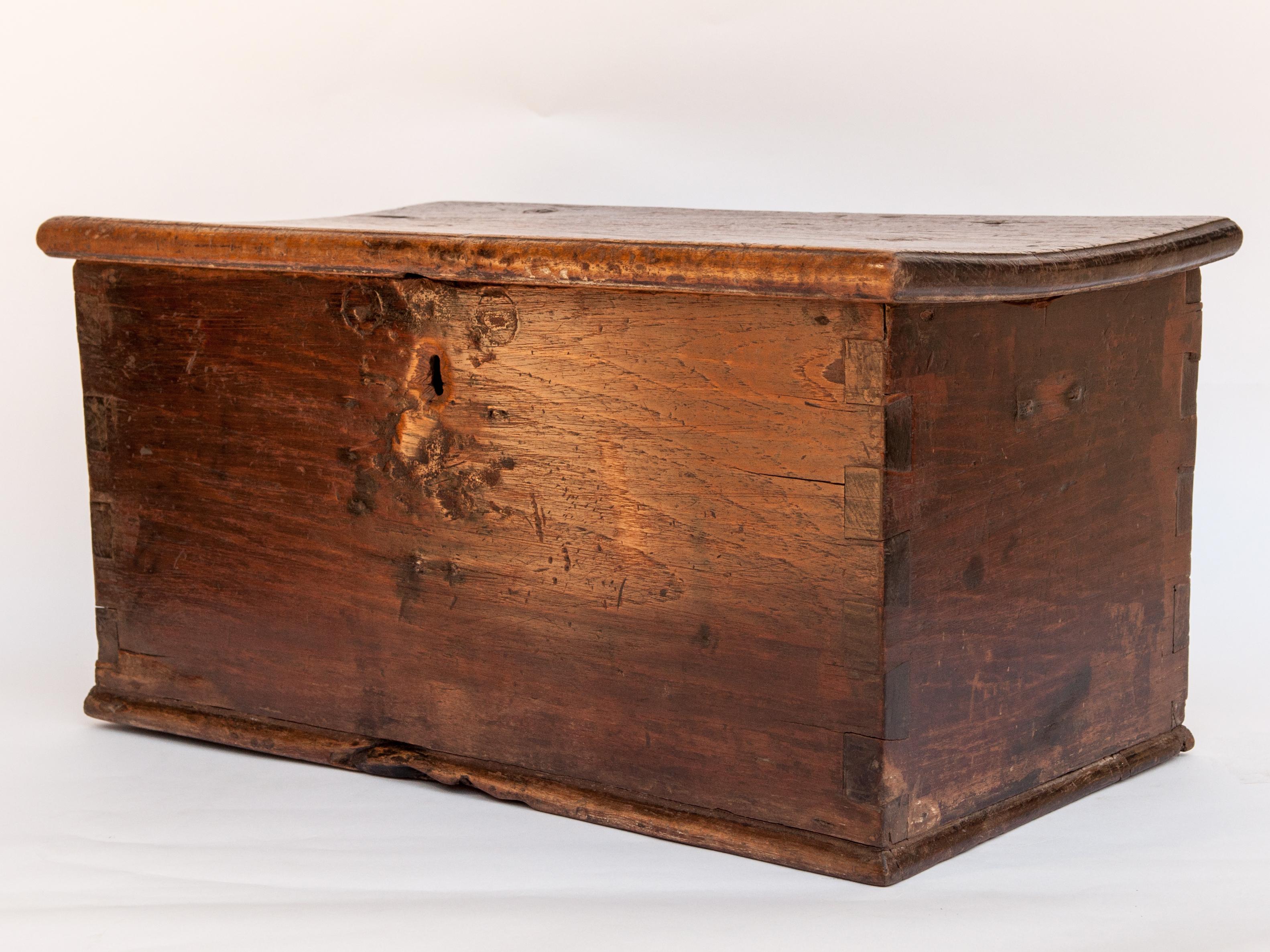 Country Vintage Teak Storage Chest from Java, Mid-20th Century