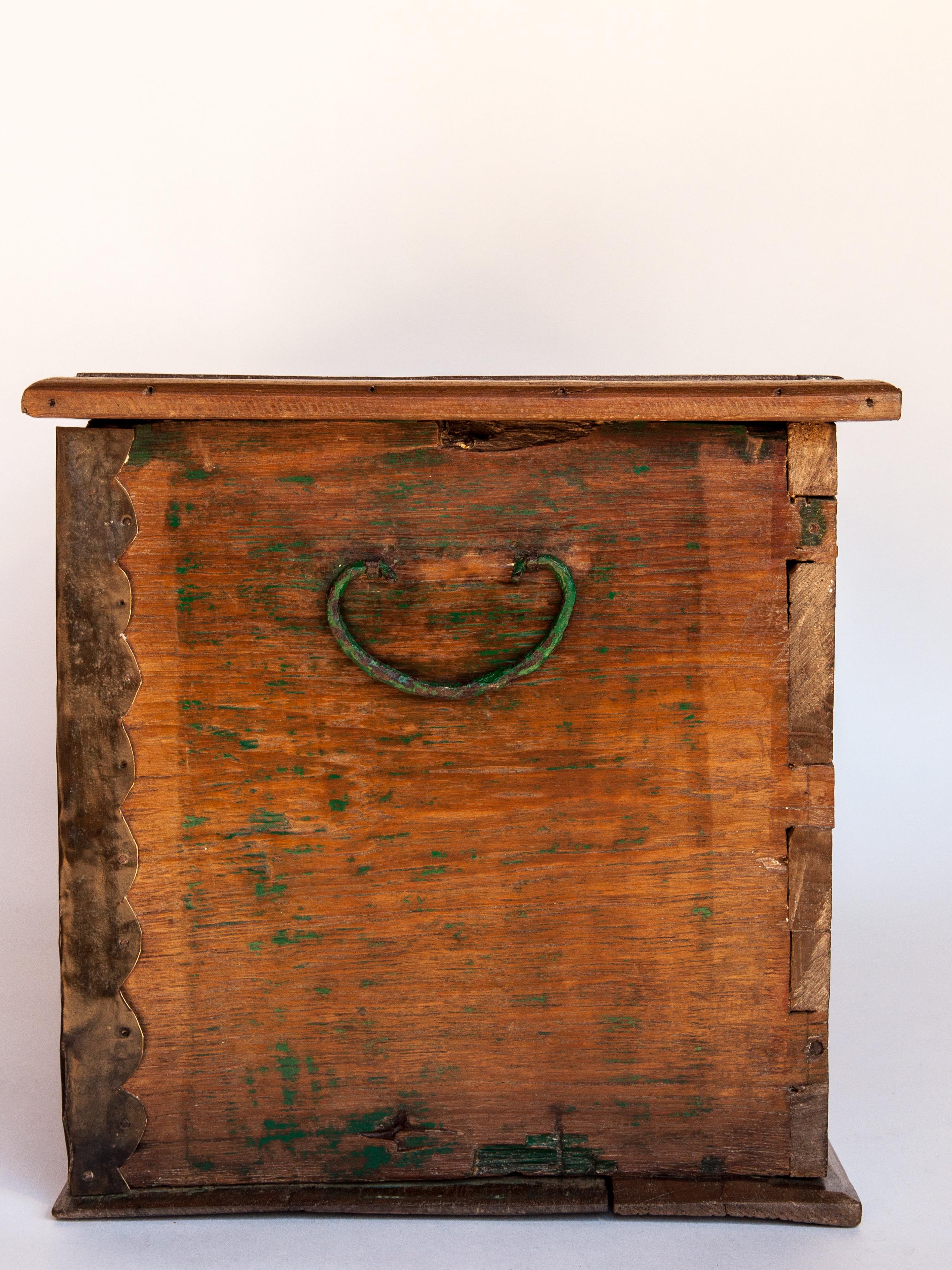 Vintage Teak Storage Chest with Carved Design from Java, Mid-20th Century 4