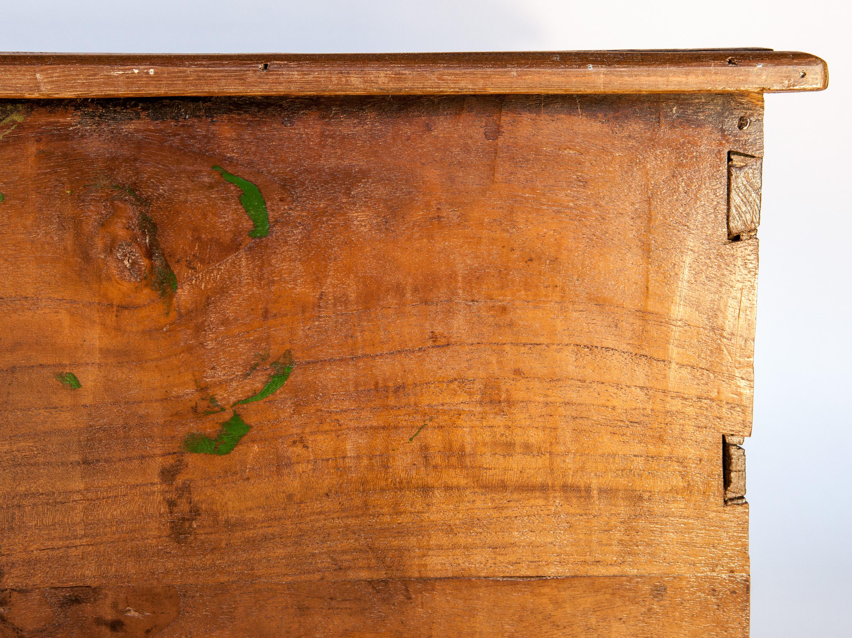 Vintage Teak Storage Chest with Carved Design from Java, Mid-20th Century 3
