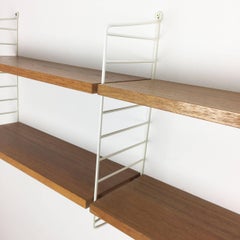 Vintage Teak String Wall Unit Nisse Strinning String Design Ab, Sweden, 1960s