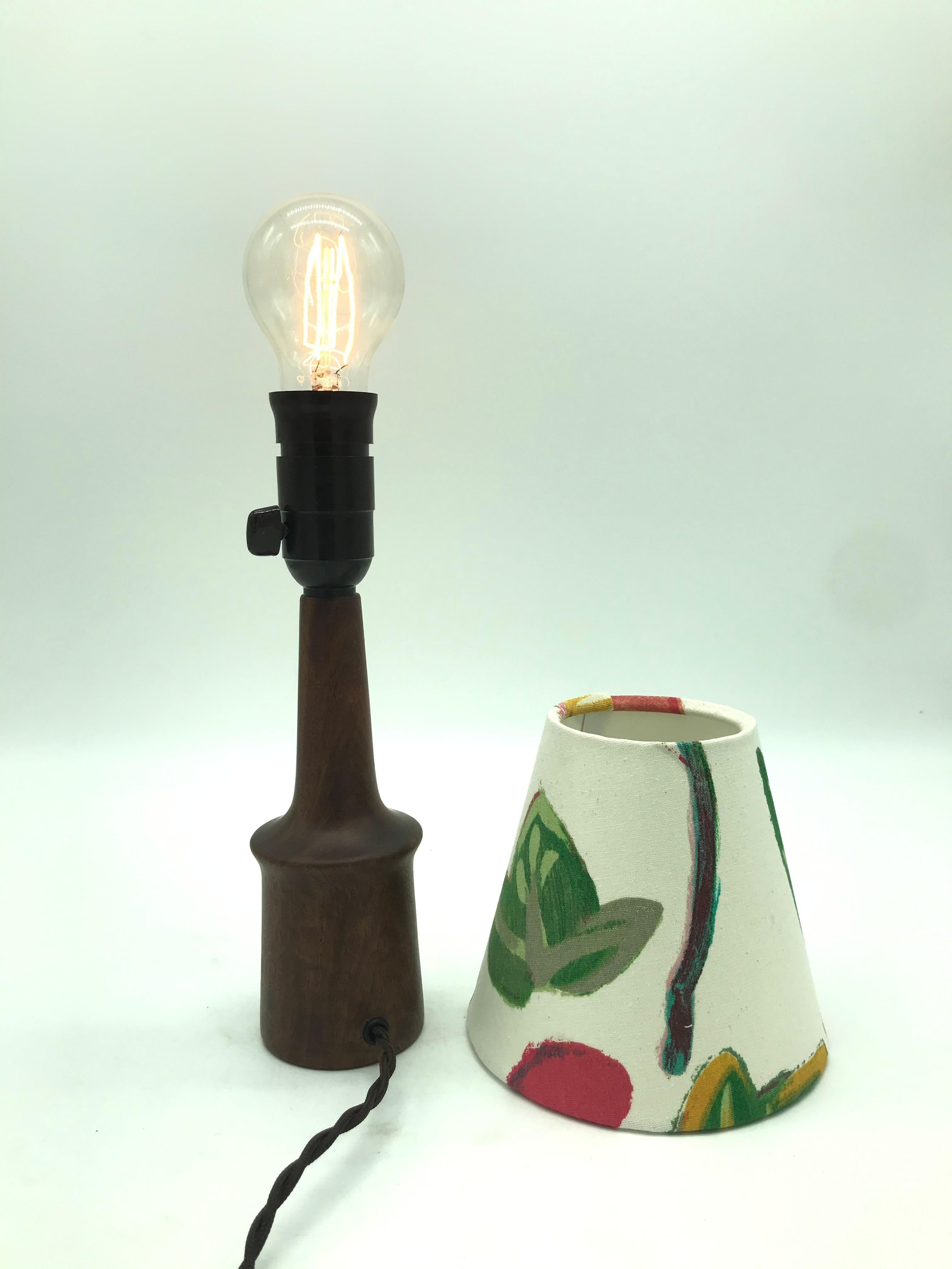 Vintage Teak Table Lamp For Sale 5