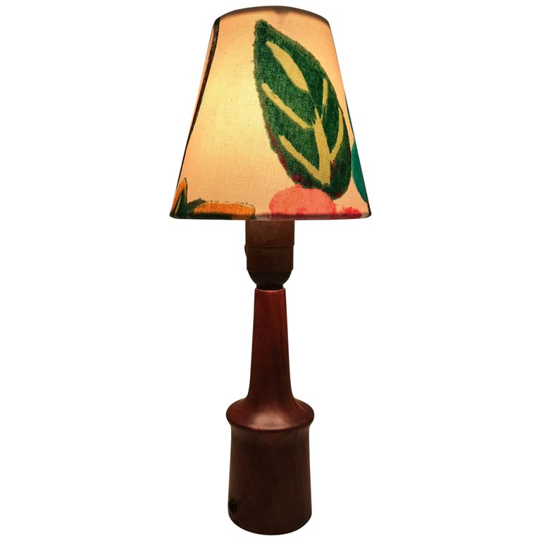 Vintage Teak Table Lamp For Sale at 1stDibs