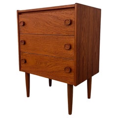 Vintage Teak Three Drawer Dresser
