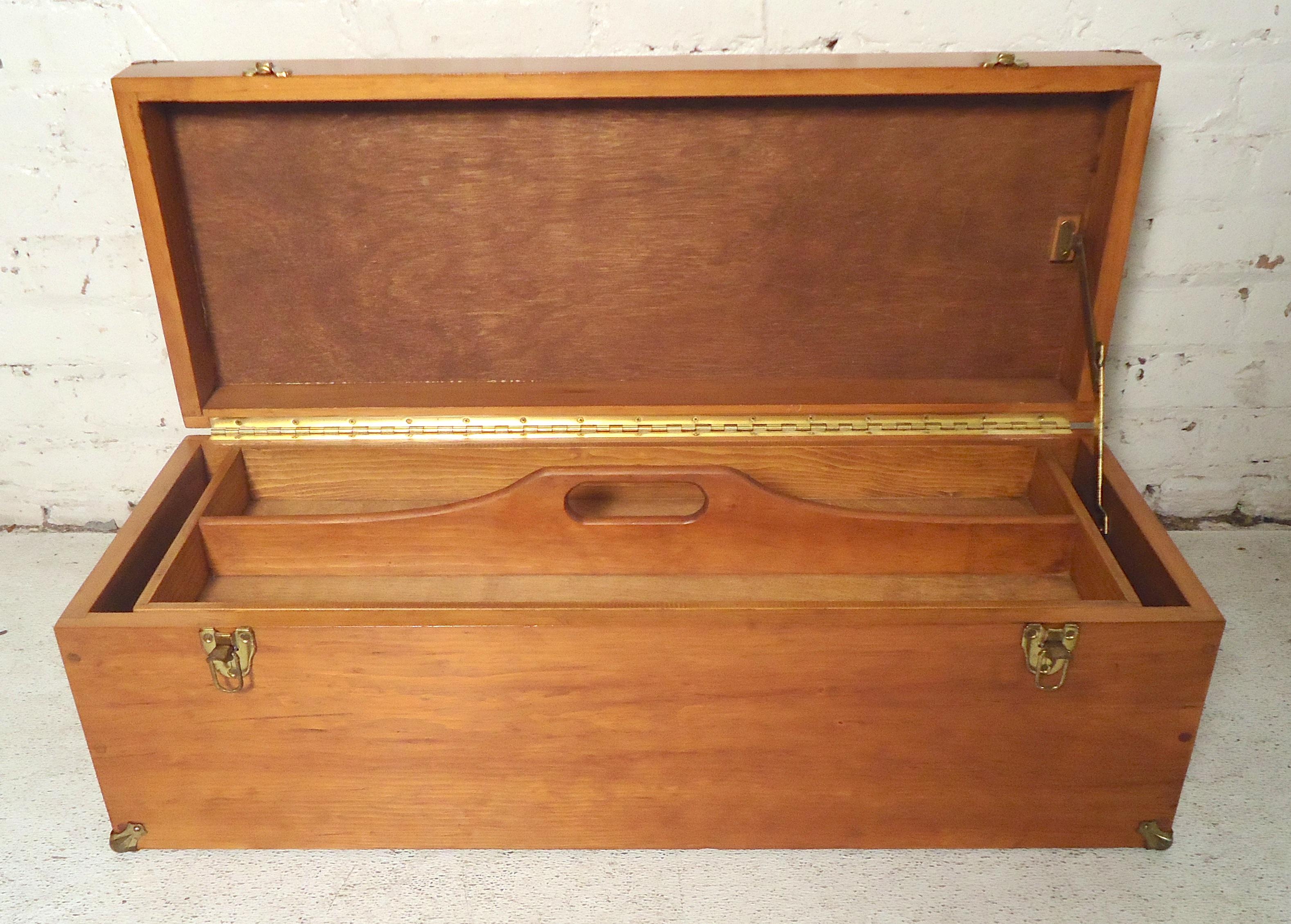 Wood Vintage Teak Tool Box