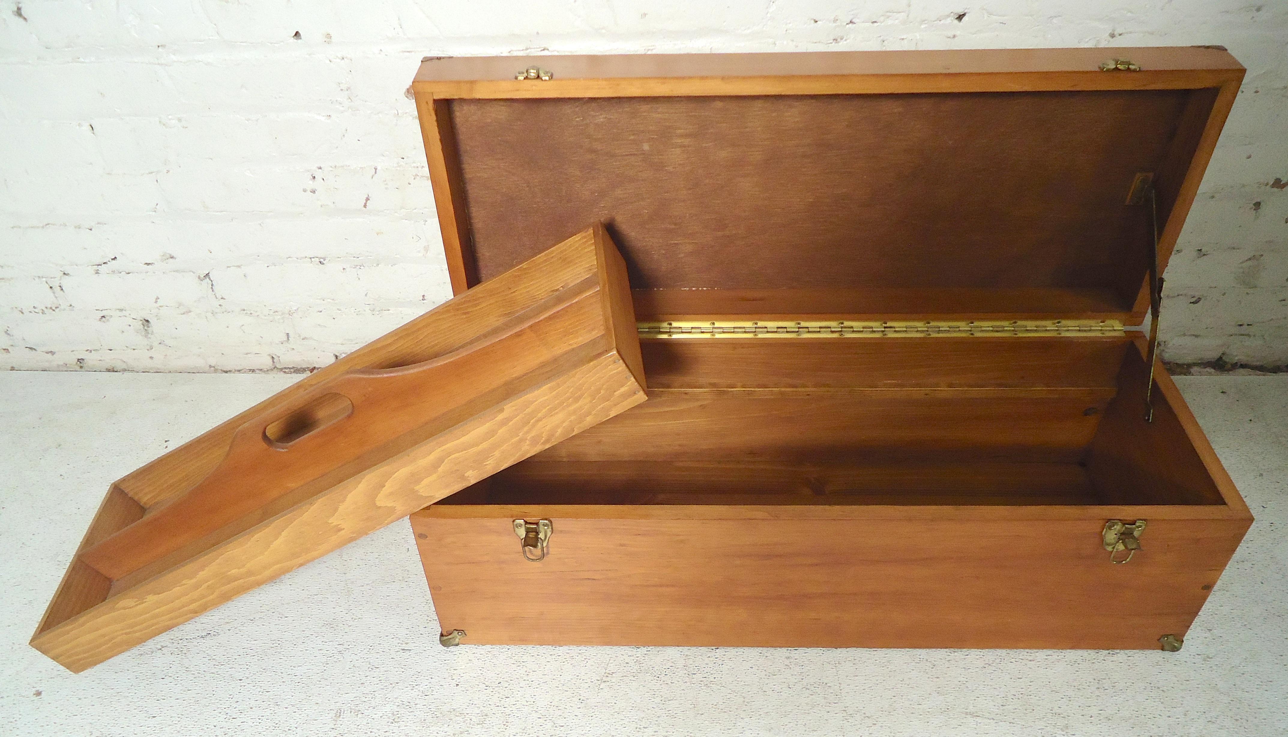 Vintage Teak Tool Box 1