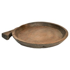 Vintage Teak Tray with Handle from Northern Thailand, Mid-Late 20th Century