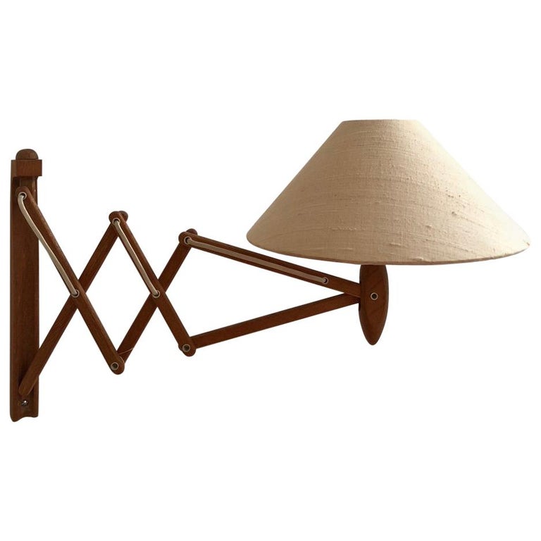 Vintage Teak Wall Lamp Erik Hansen for Le Klint at 1stDibs