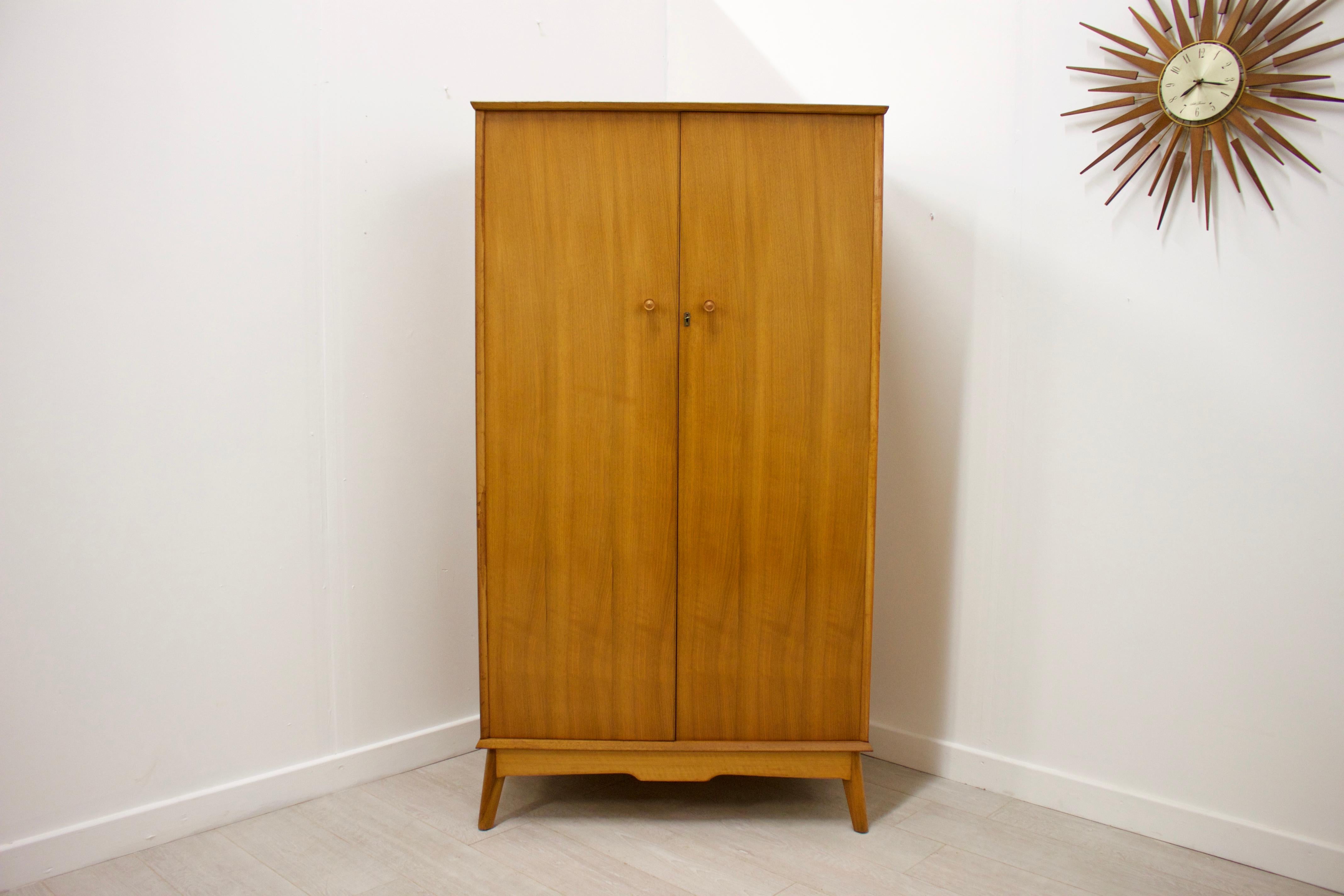 English Vintage Teak Wardrobe by Alfred Cox for Heal's, 1960s