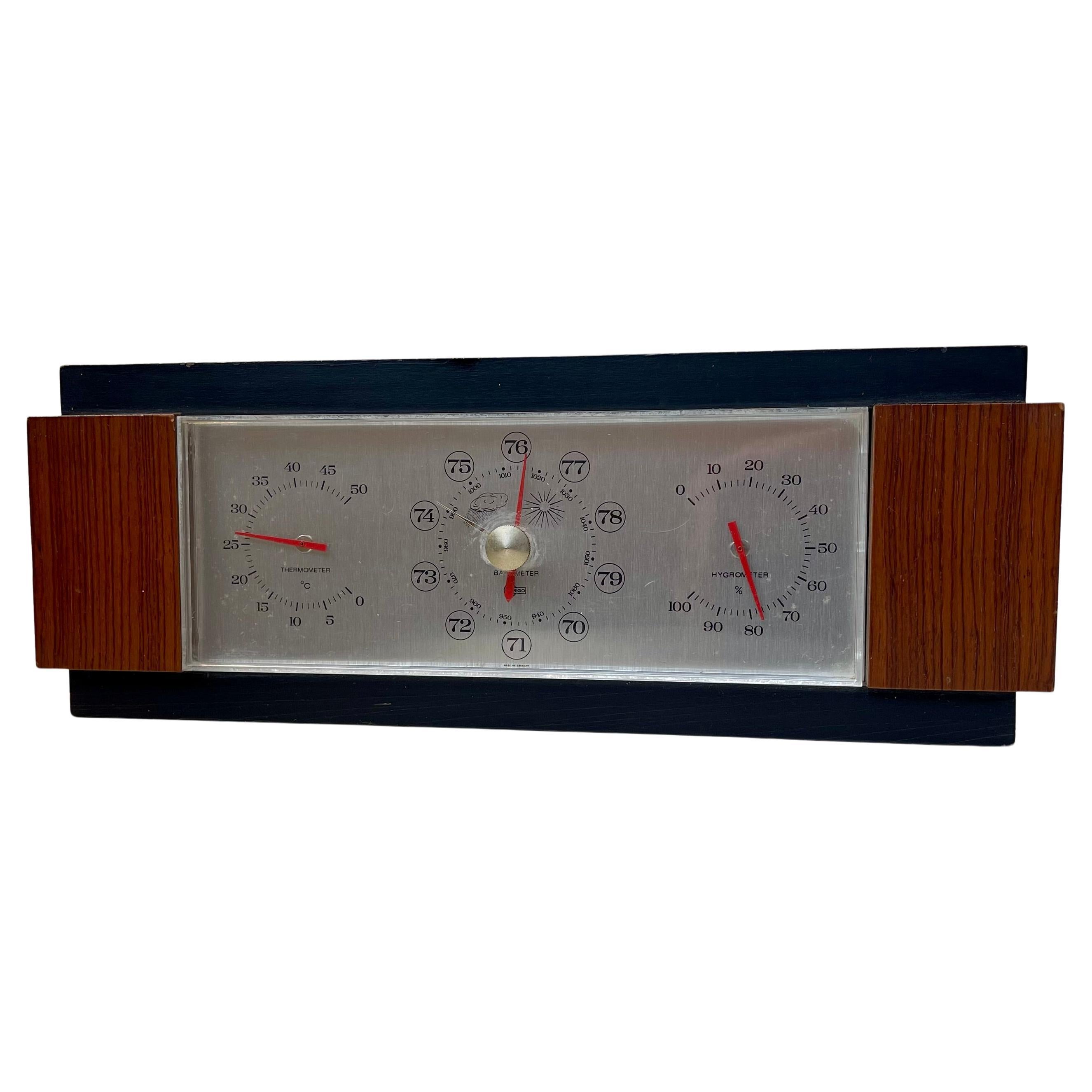 Wetterstation aus Teakholz von Barigo, Deutschland, 1960er Jahre im Angebot