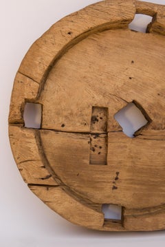 Vintage Teak Wheel, Early to Mid-20th Century, Java, Indonesia