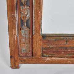 Vintage Teak Window Frame Mirror, Java