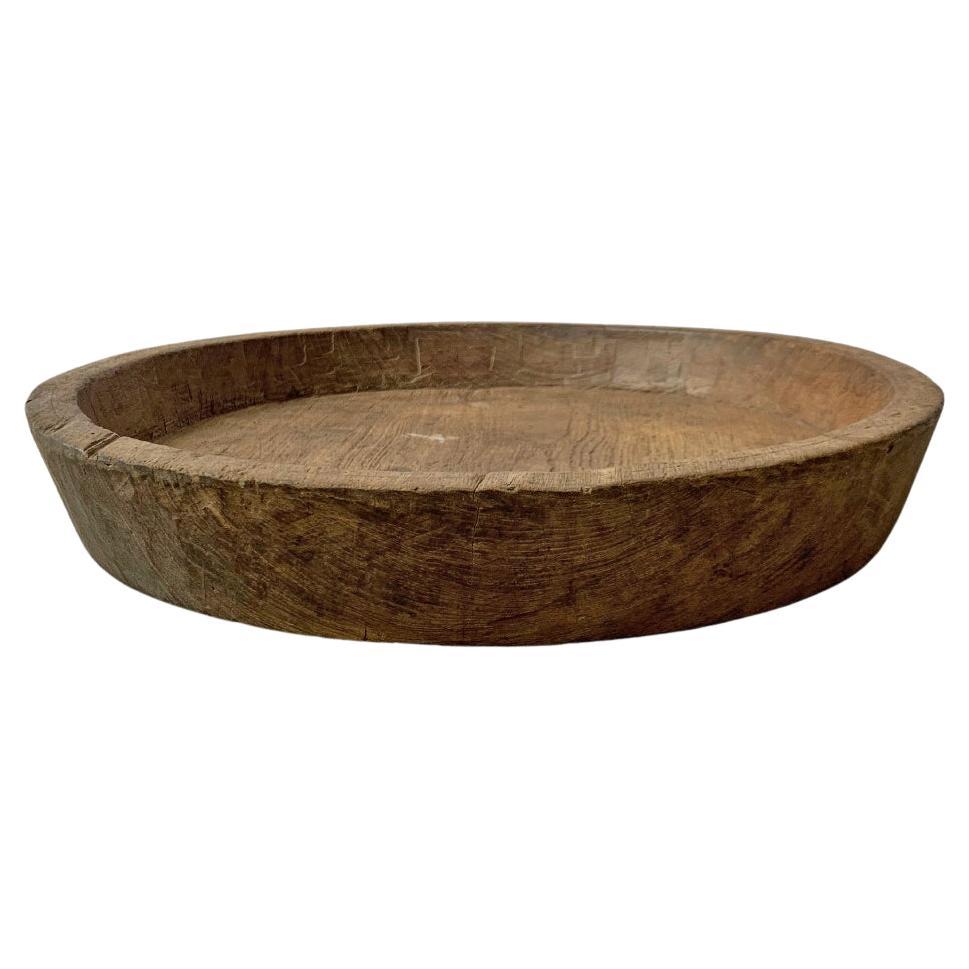 Vintage Teak Wood Bowl from Java, Indonesia For Sale