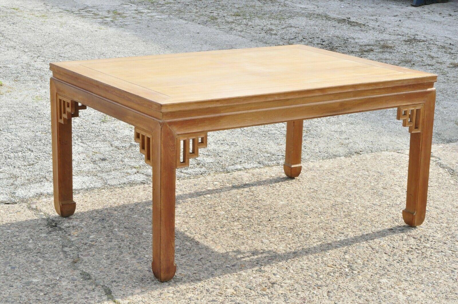 Vintage Teak Wood Ming Style Rectangular Dining Table by Dynasty Transorient 4