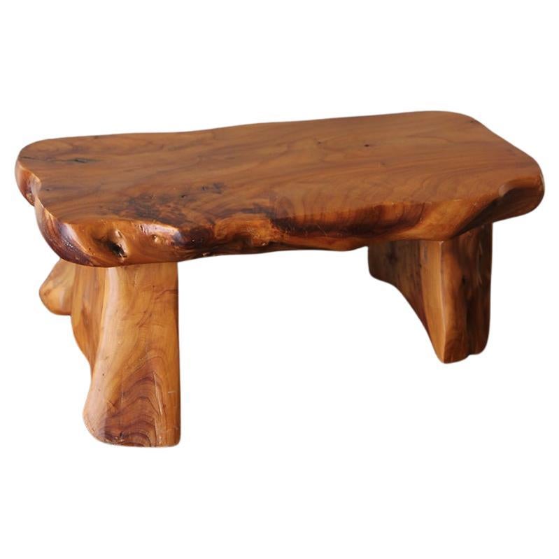 Sgabello vintage in legno di teak dalla Francia, circa 1960
