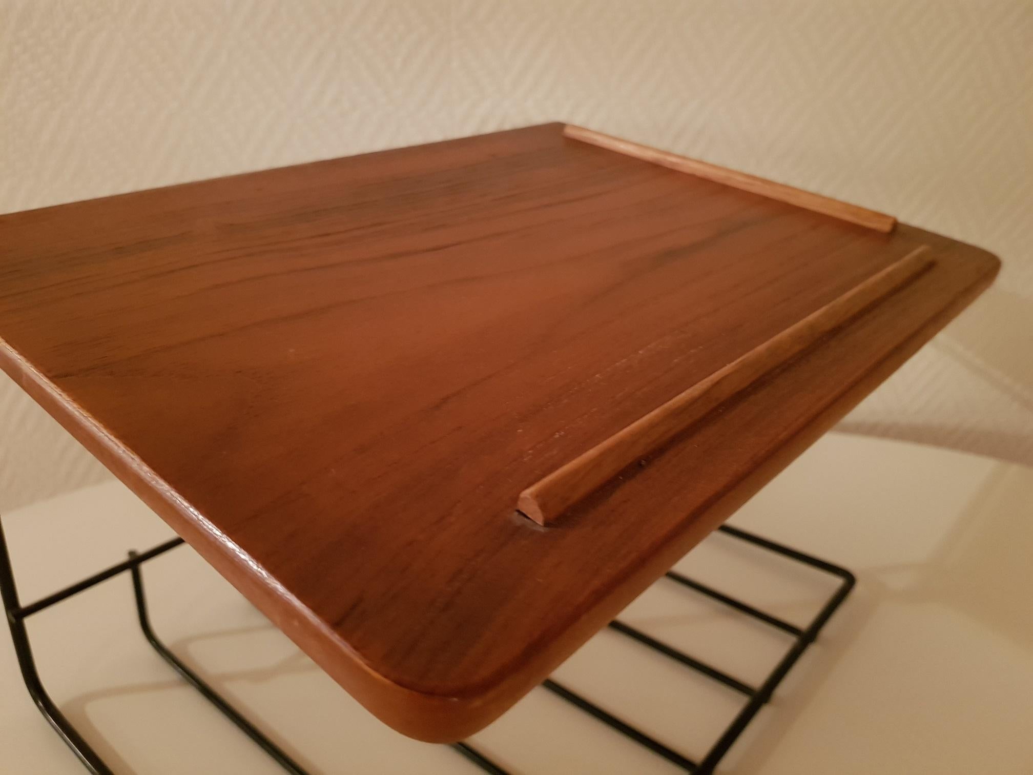 Vintage Teak Wood Telephone Shelf 1950s Made in Sweden, Scandinavian Midcentury In Good Condition For Sale In Limhamn, SE